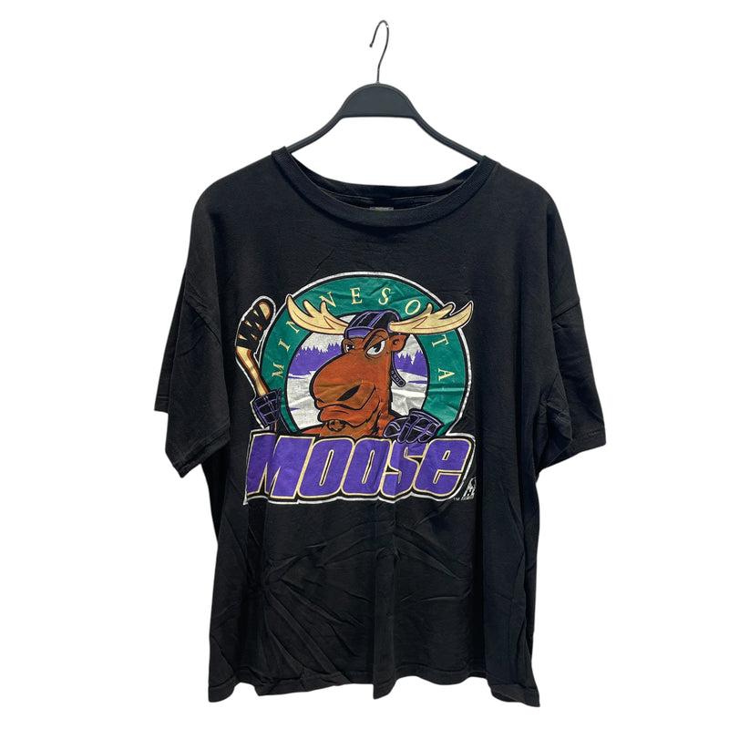 Vintage/T-Shirt/XL/Cotton/BLK/Graphic/MINNESOTA MOOSE