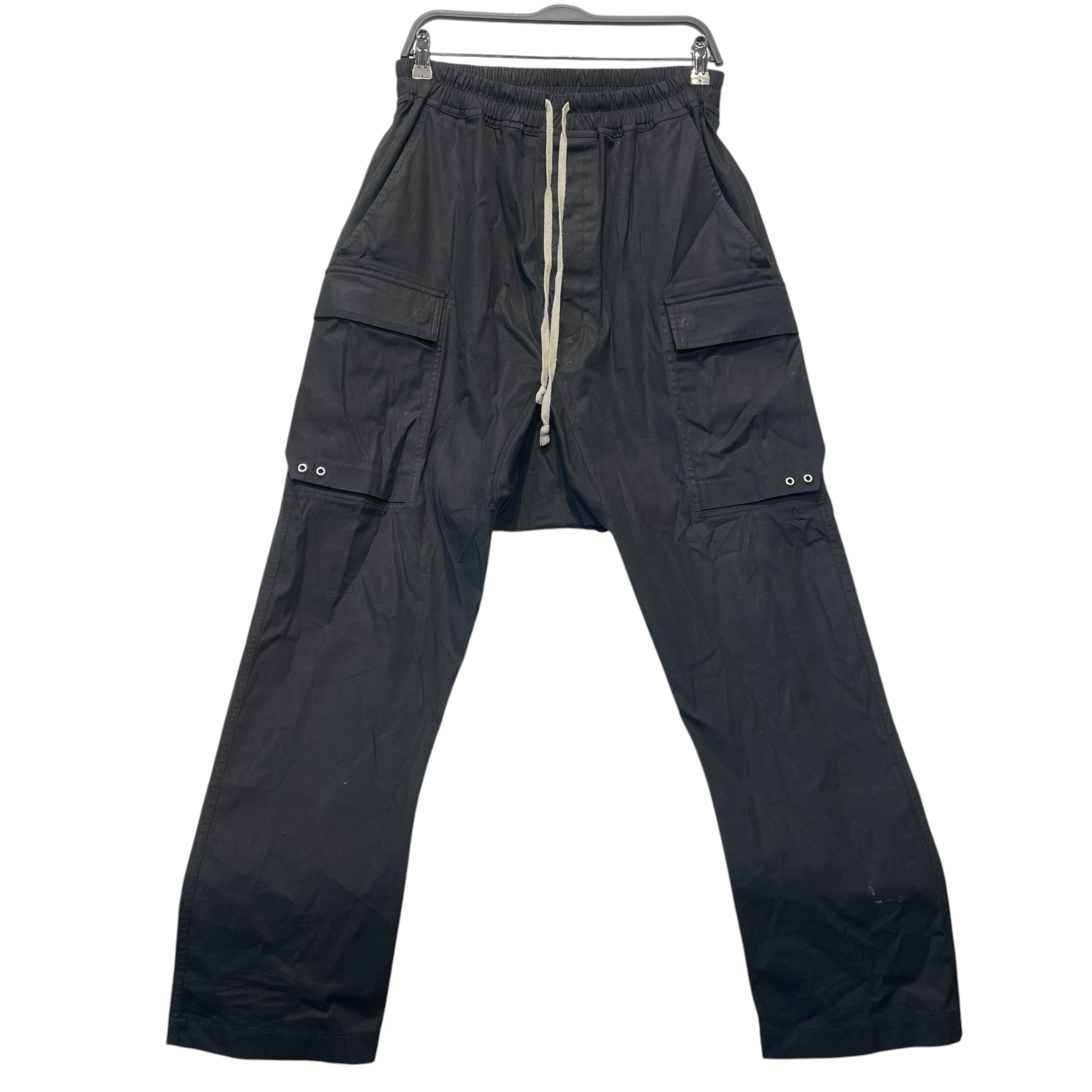 Rick Owens/Pants/48/Cotton/BLK/DROP CROTCH/2 GROMMET ON BOTH view 1