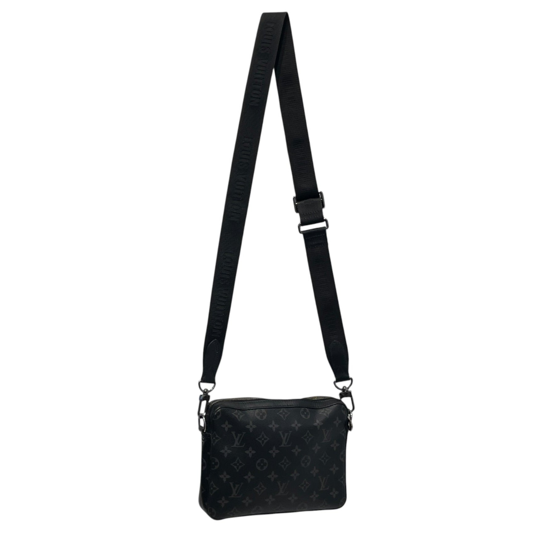 LOUIS VUITTON/Cross Body Bag/Monogram/Leather/BLK/REVERSE MONOGRAM ECLIPSE view 1