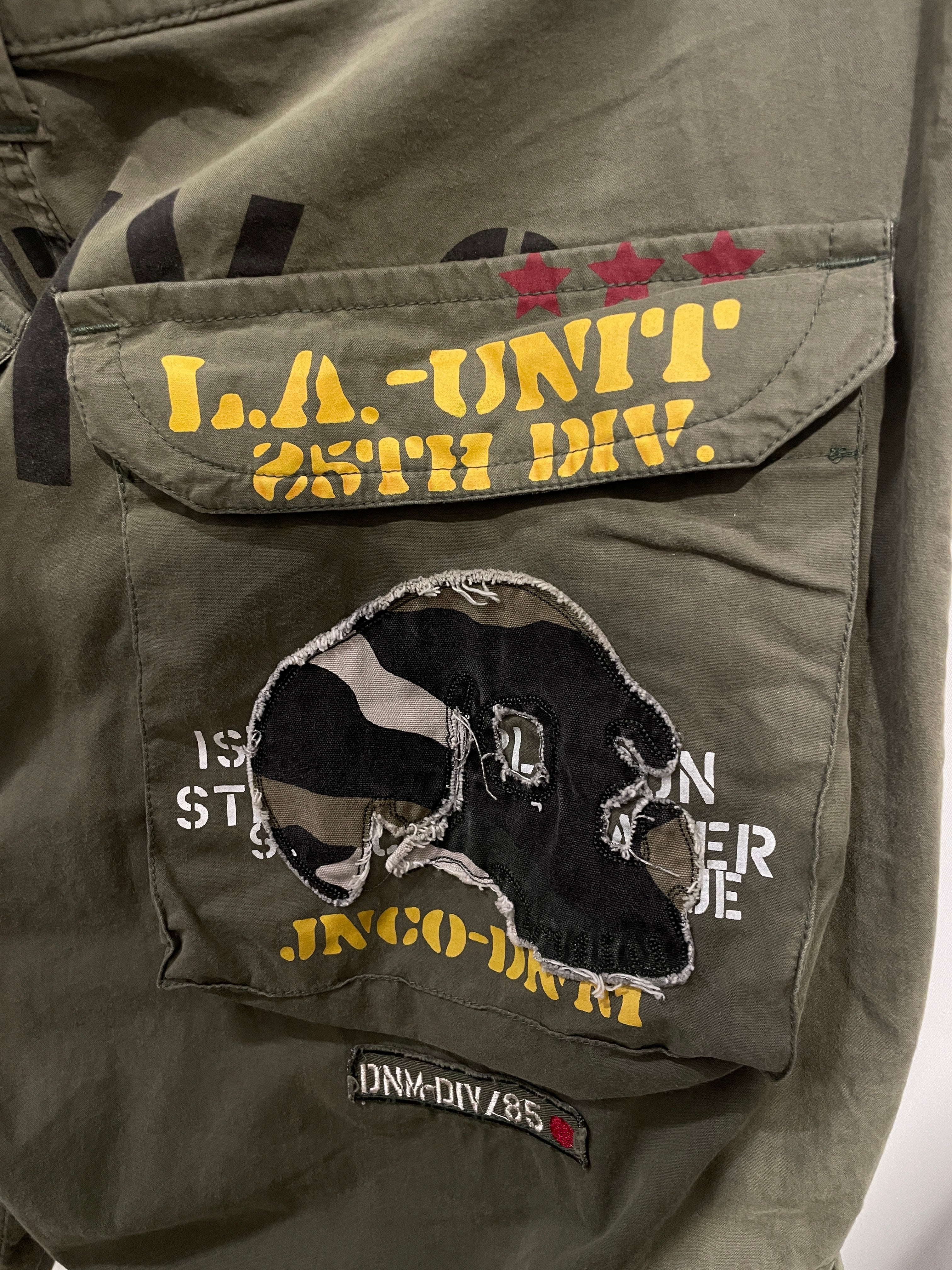 JNCO/Cargo Pants/36/Cotton/GRN/army jnco skull patch view 4