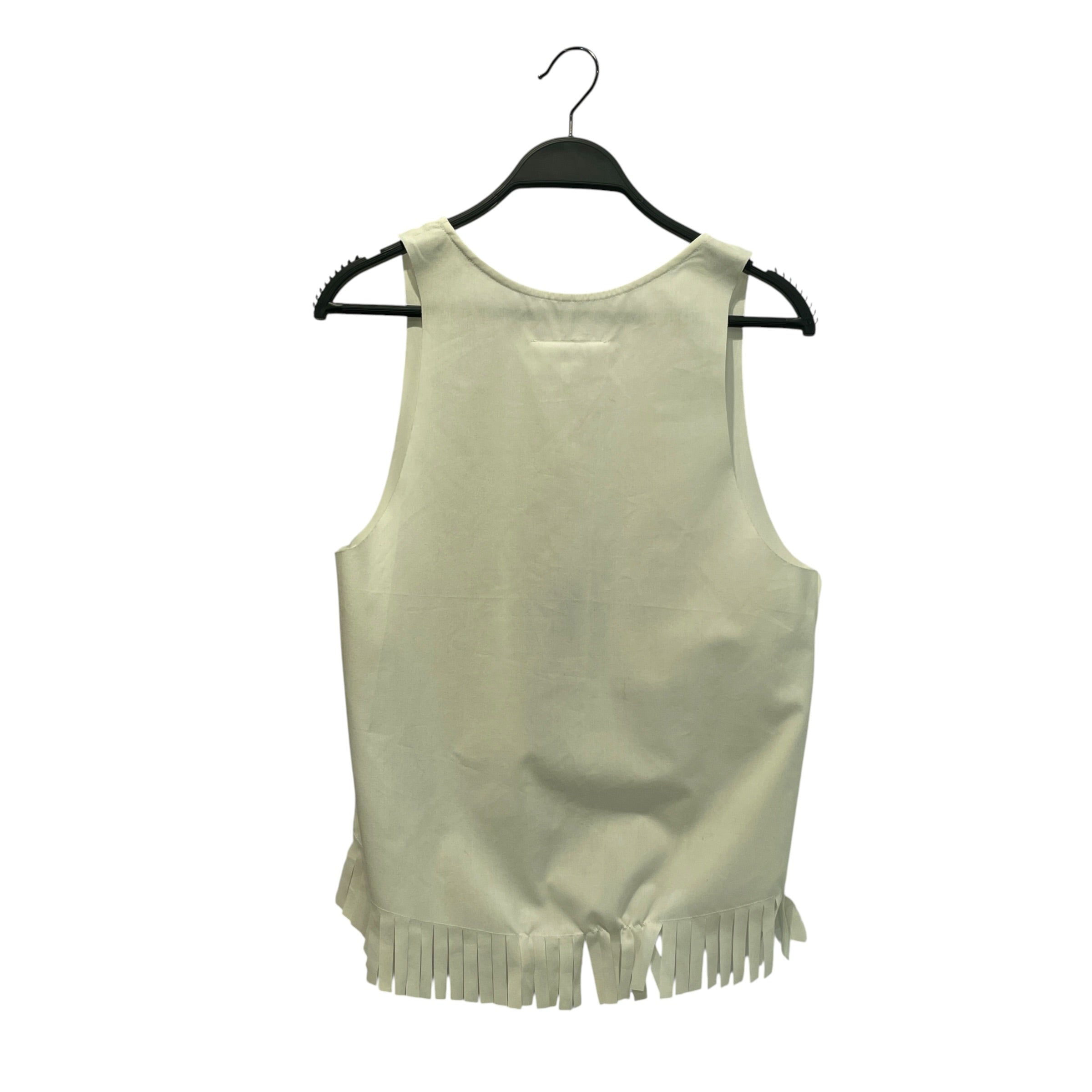 MM6/SL Cut & Sew/40/Cotton/WHT/Fringe TankTop view 2