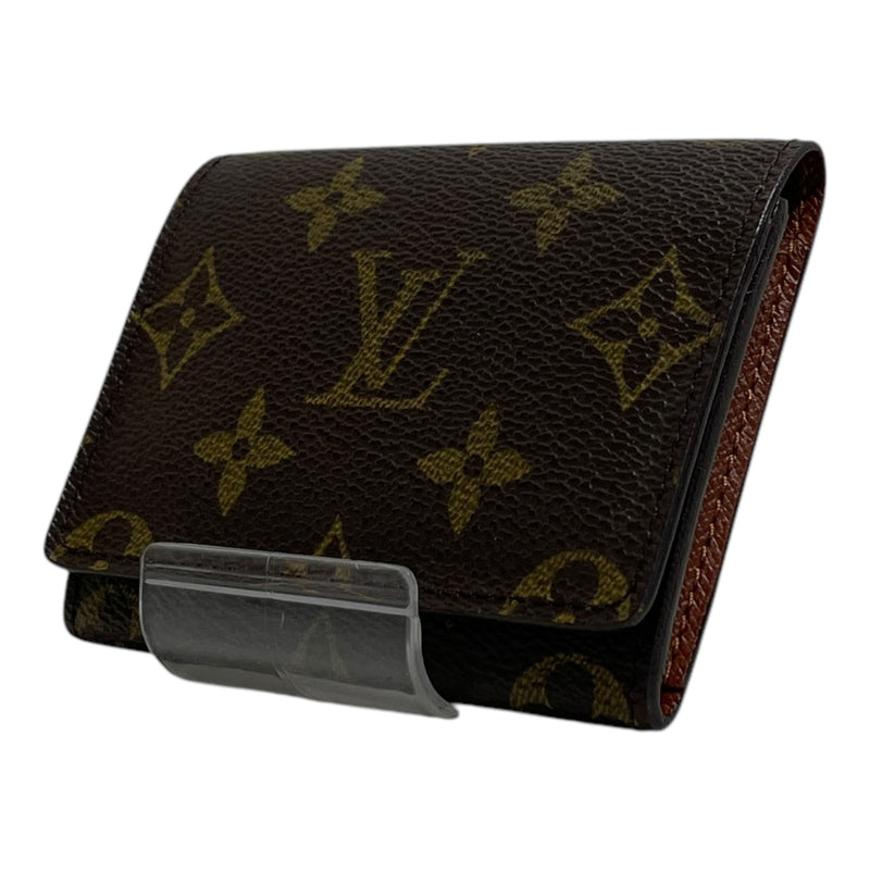 LOUIS VUITTON/Bifold Wallet/S/Monogram/Leather/BRW/FOLD NO BUTTON W/ 2 CARD POCKE