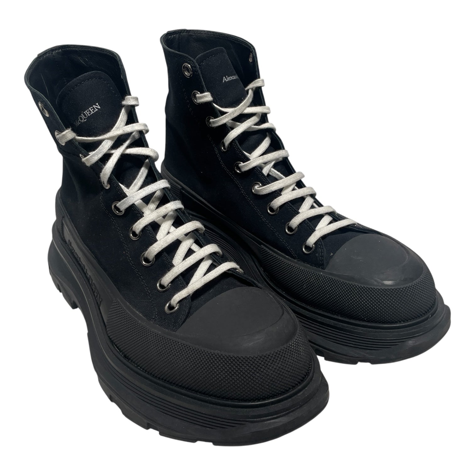 Alexander McQueen/Hi-Sneakers/US 12/Cotton/BLK/TREAD SLICK view 1