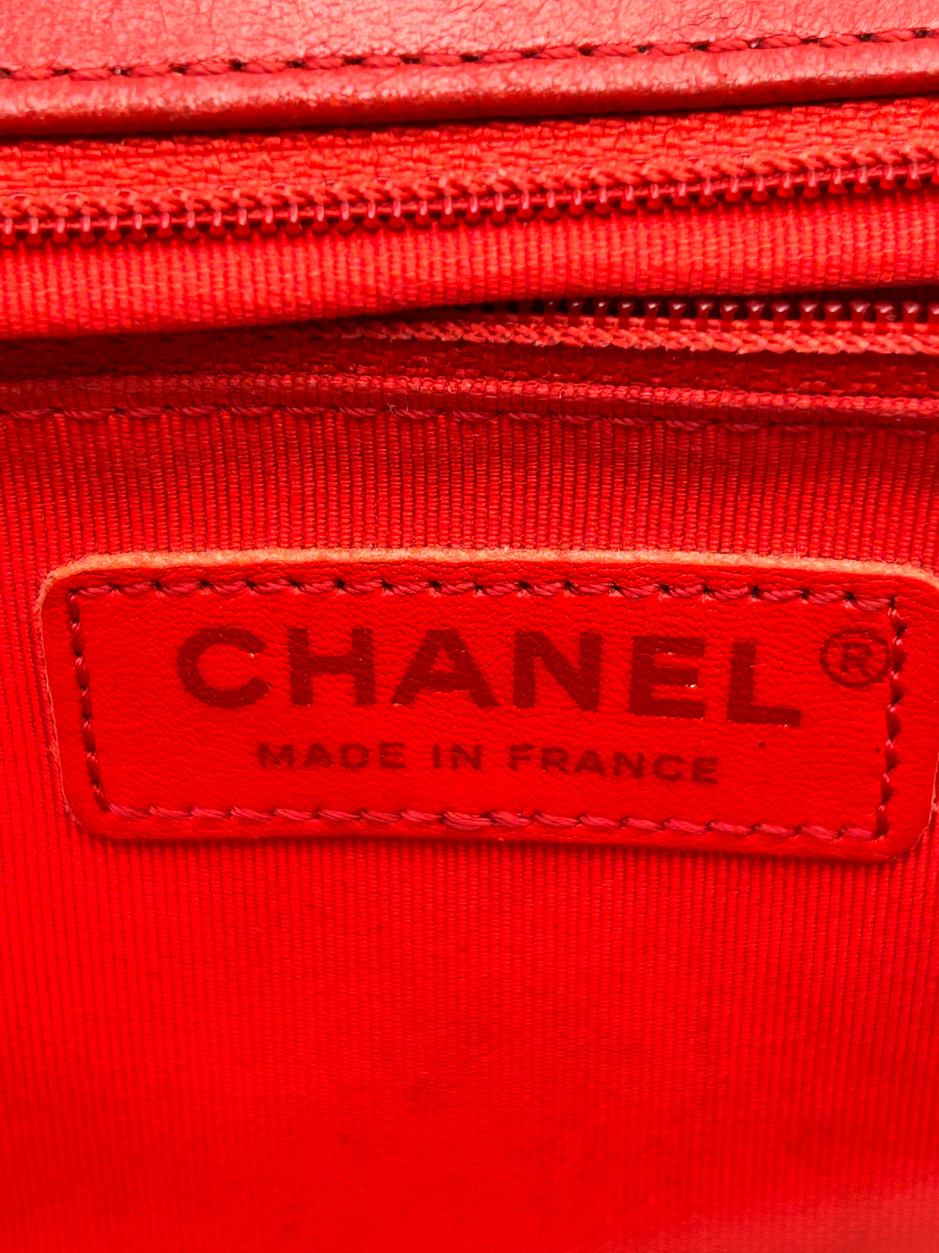 CHANEL/Bag/Leather/RED/BOY BAG QUILTED LAMBSKIN view 5