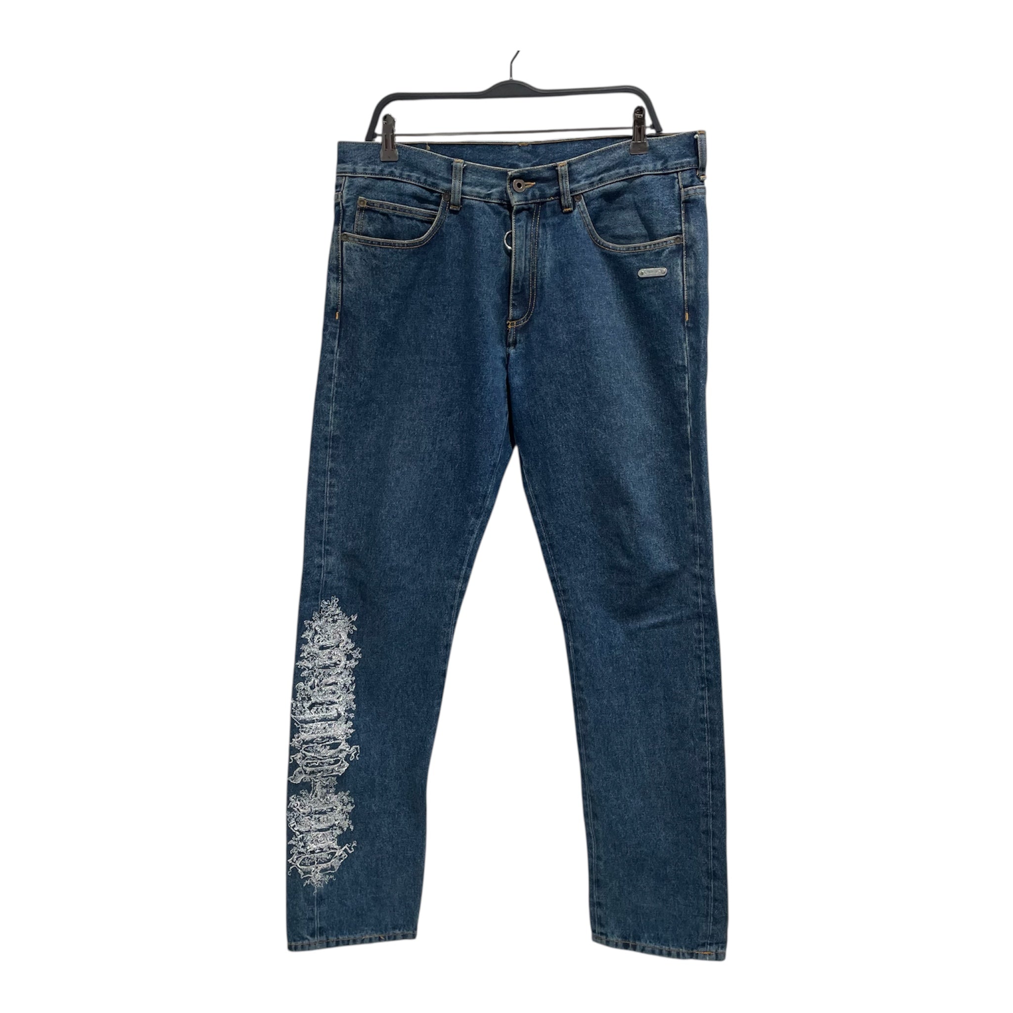 OFF-WHITE/Pants/34/Denim/BLU/embroidered logo view 1