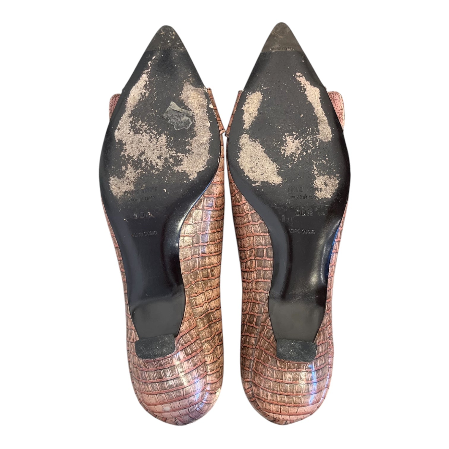 MIU MIU/Heels/EU 36.5/Leather/PNK/Buckle Kitten Heel view 4