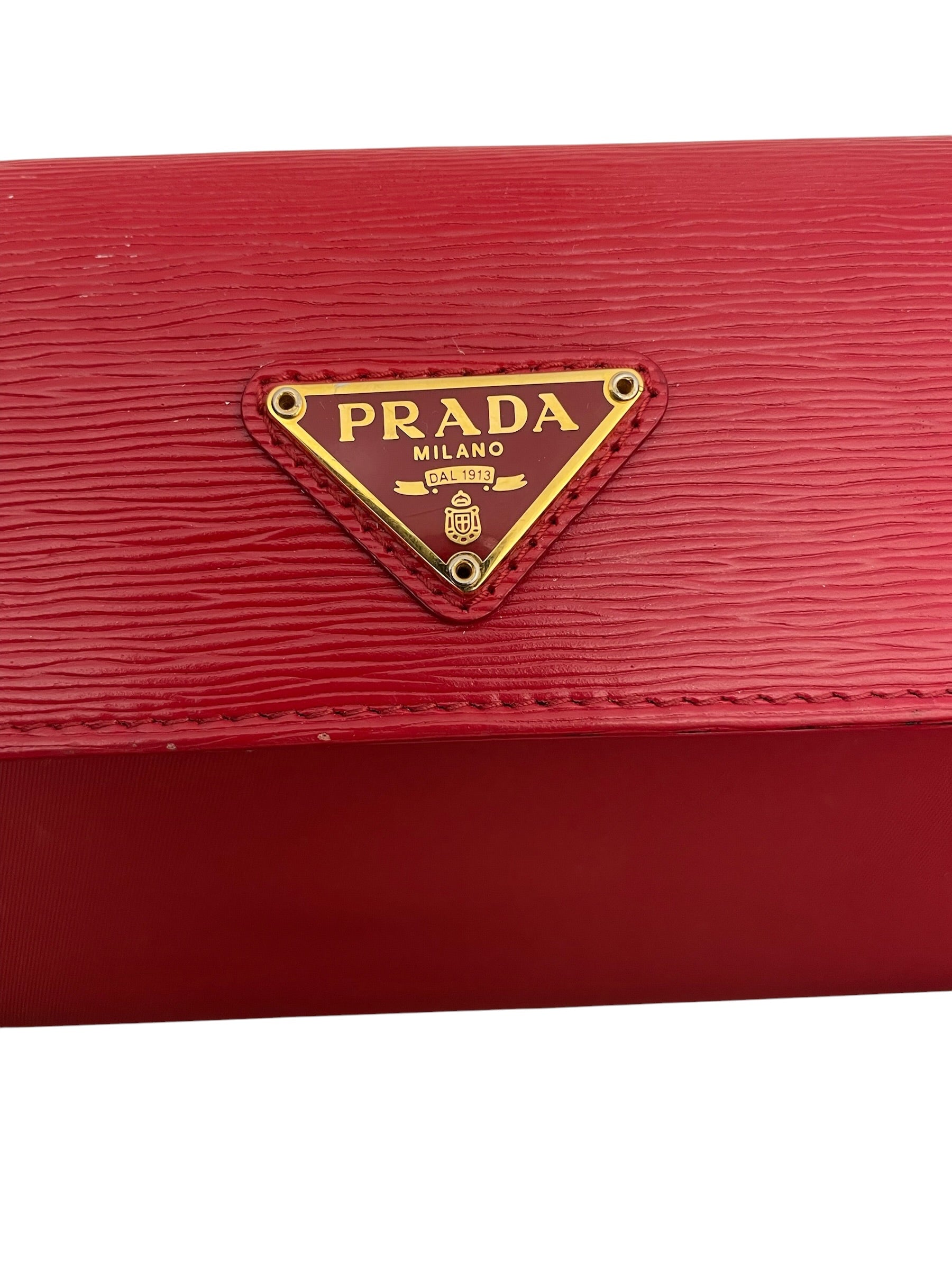 PRADA/Pouch/Leather/RED/Strap Wallet view 4