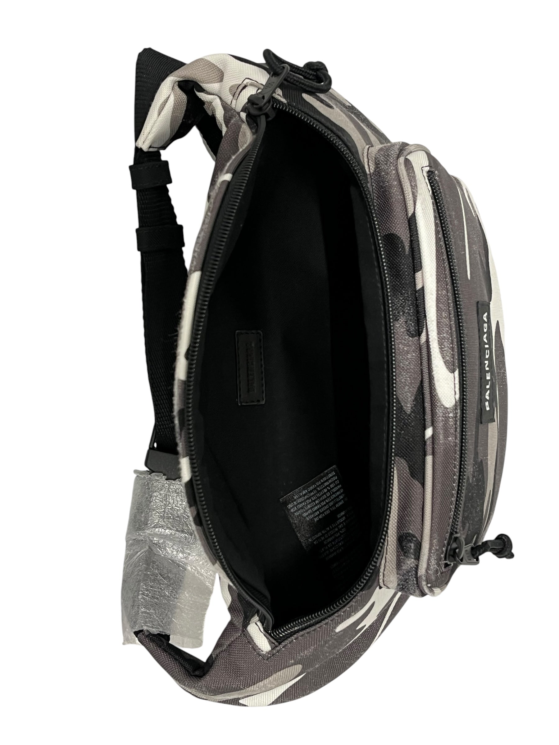 BALENCIAGA/Fanny Pack/Camouflage/Nylon/GRY/DISTRESSED SNOW CAMO FANNY view 4