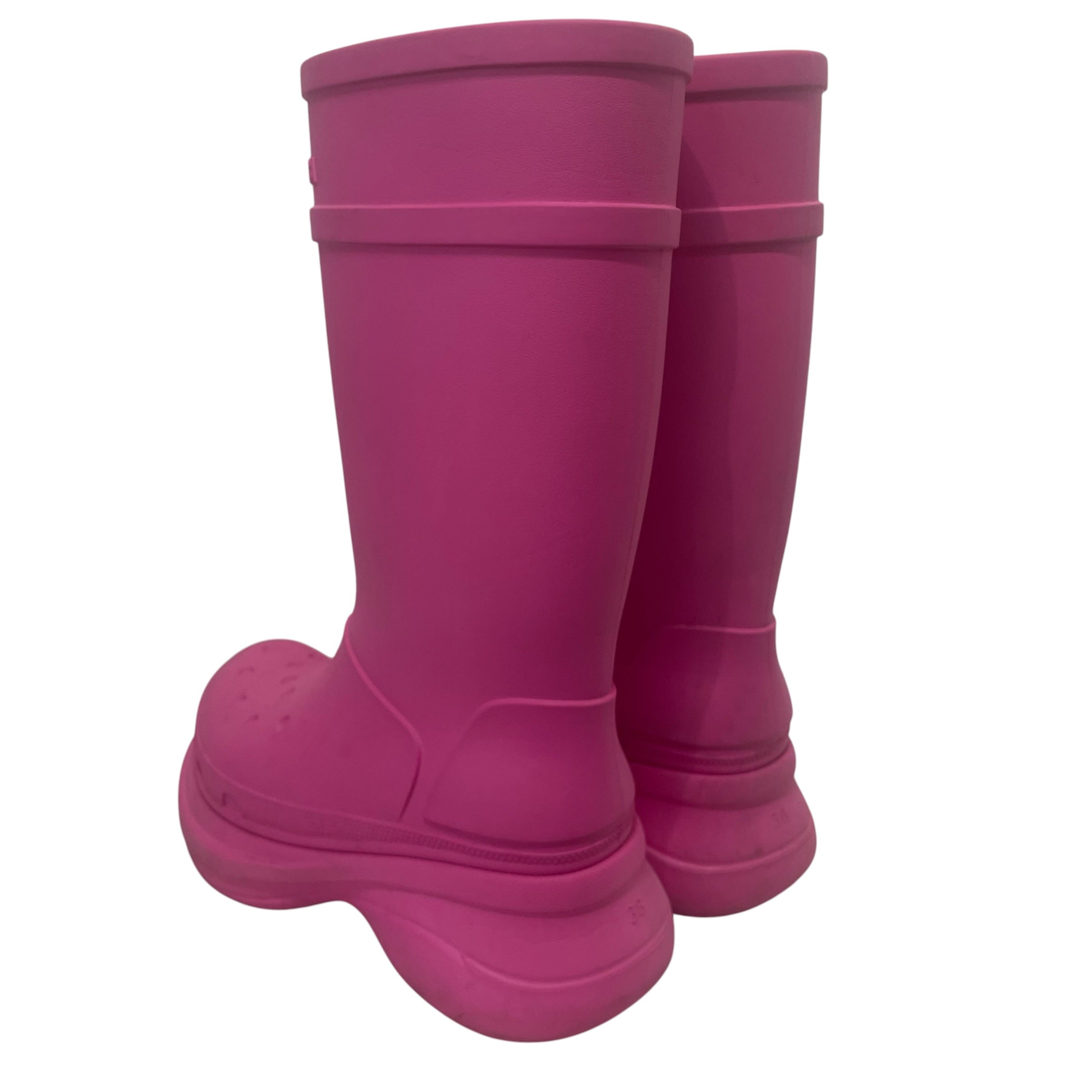 BALENCIAGA/Rain Boots/EU 38/PNK/CROC BOOTS view 2