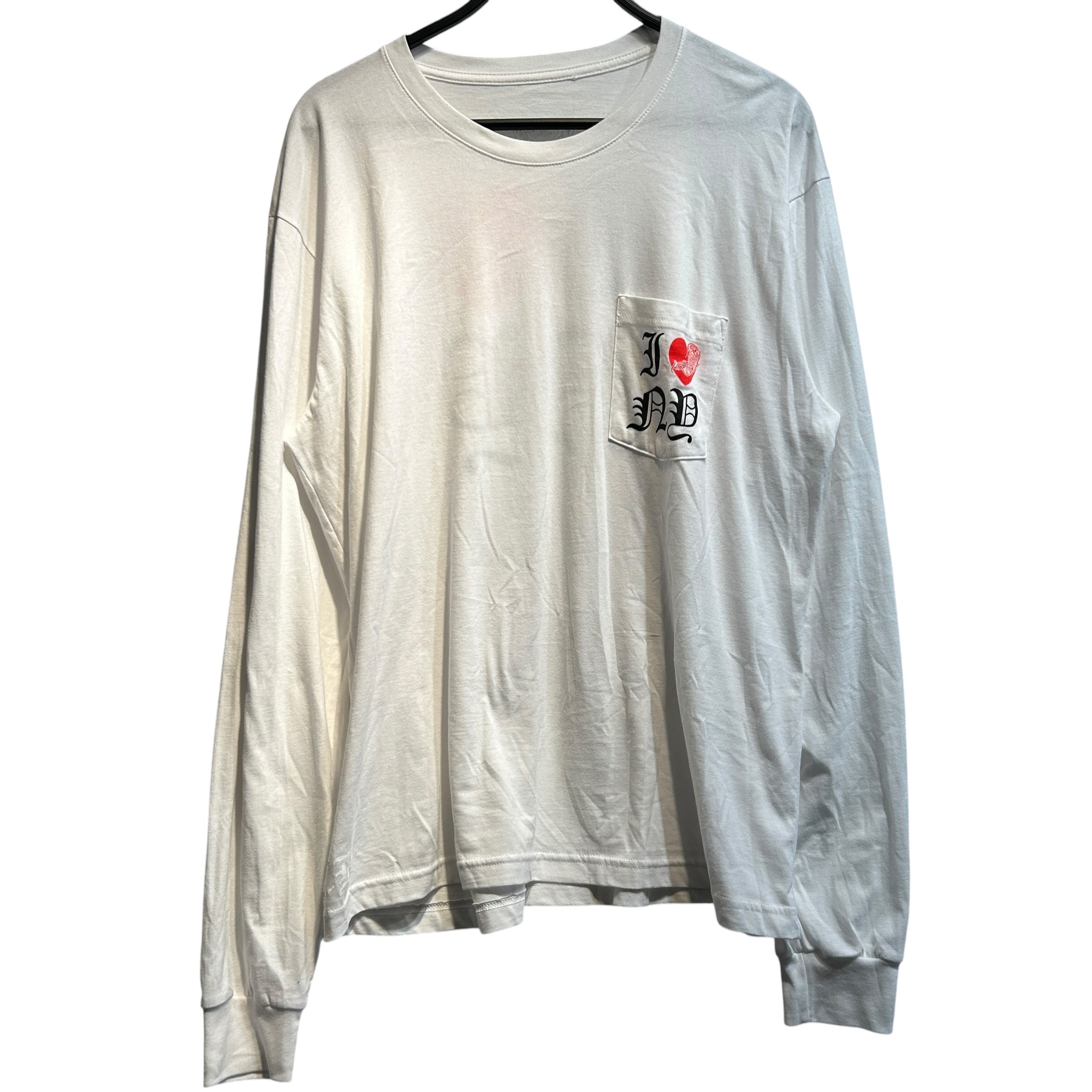 CHROME HEARTS/LS T-Shirt/XL/Cotton/WHT/I Love (red heart) NY view 1