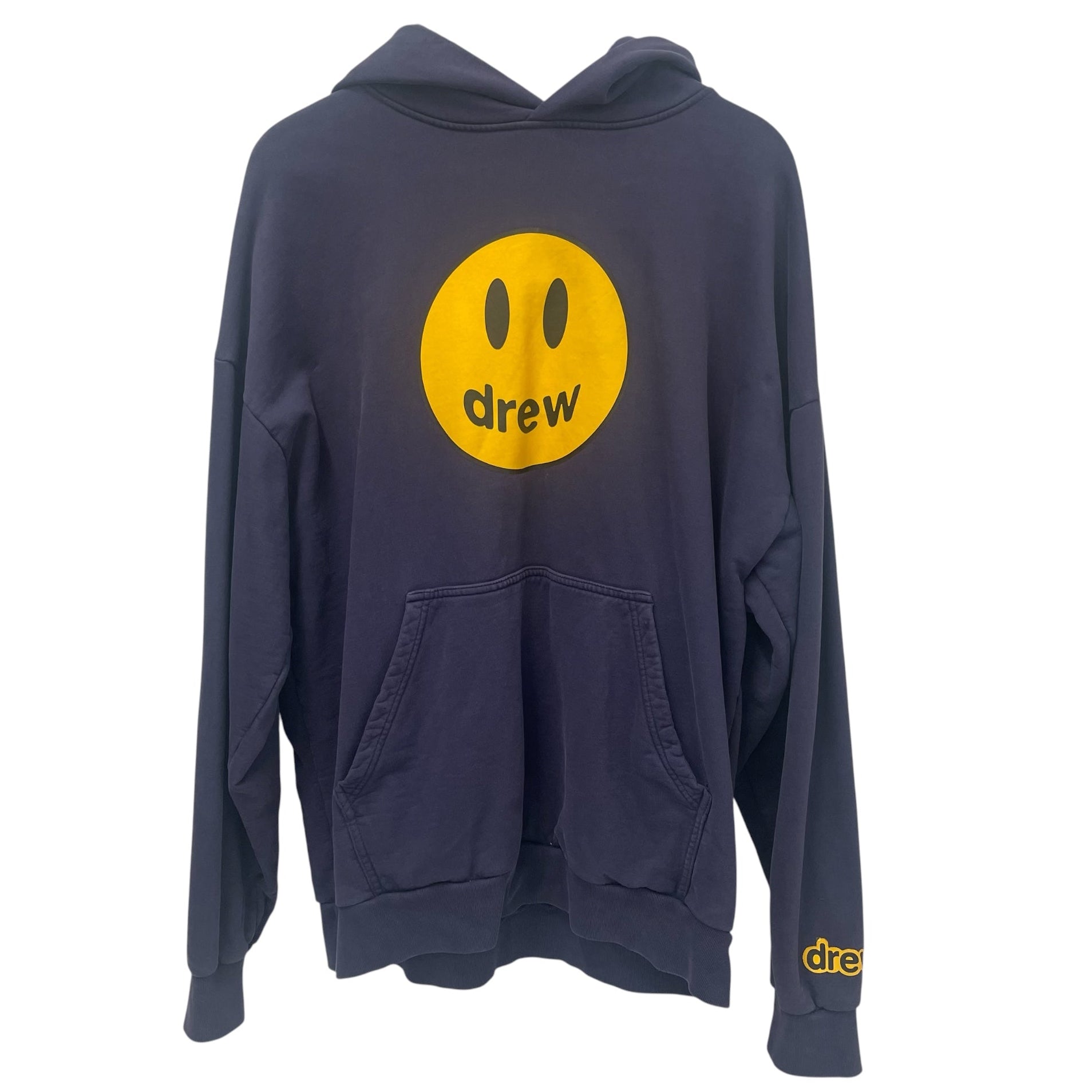drew house/Hoodie/S/Graphic/Cotton/NVY/yellow smiley view 1