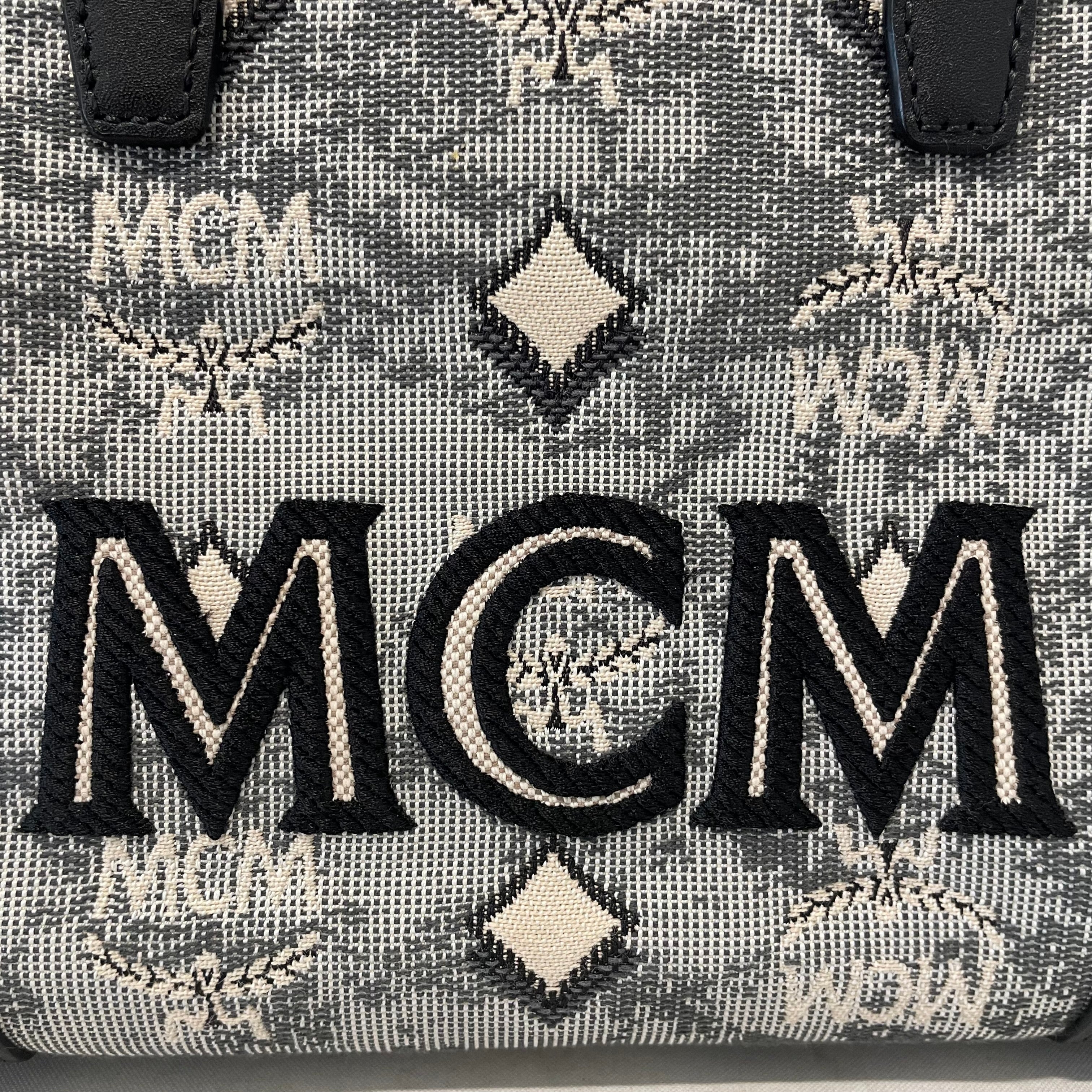 MCM/Bag/Monogram/Leather/BLK/MCM vintage jacquard small tot view 5