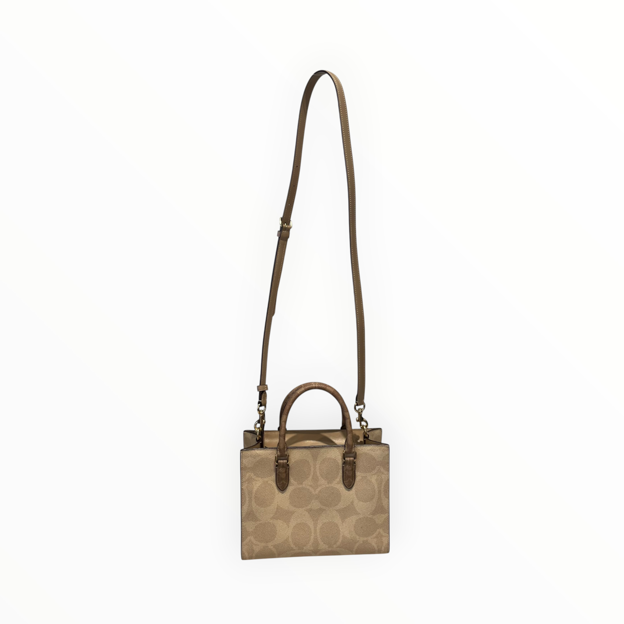 COACH/Hand Bag/Monogram/Leather/BRW/MAGGIE view 2
