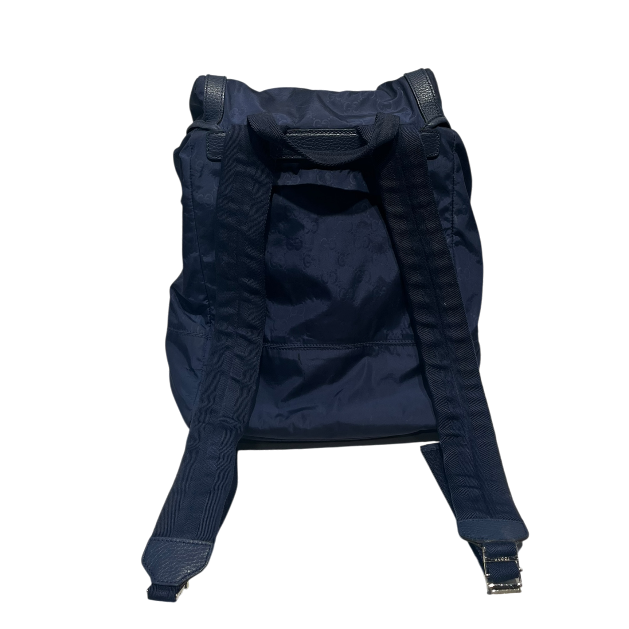 GUCCI/Backpack/Nylon/NVY/Dark Blue straps view 2