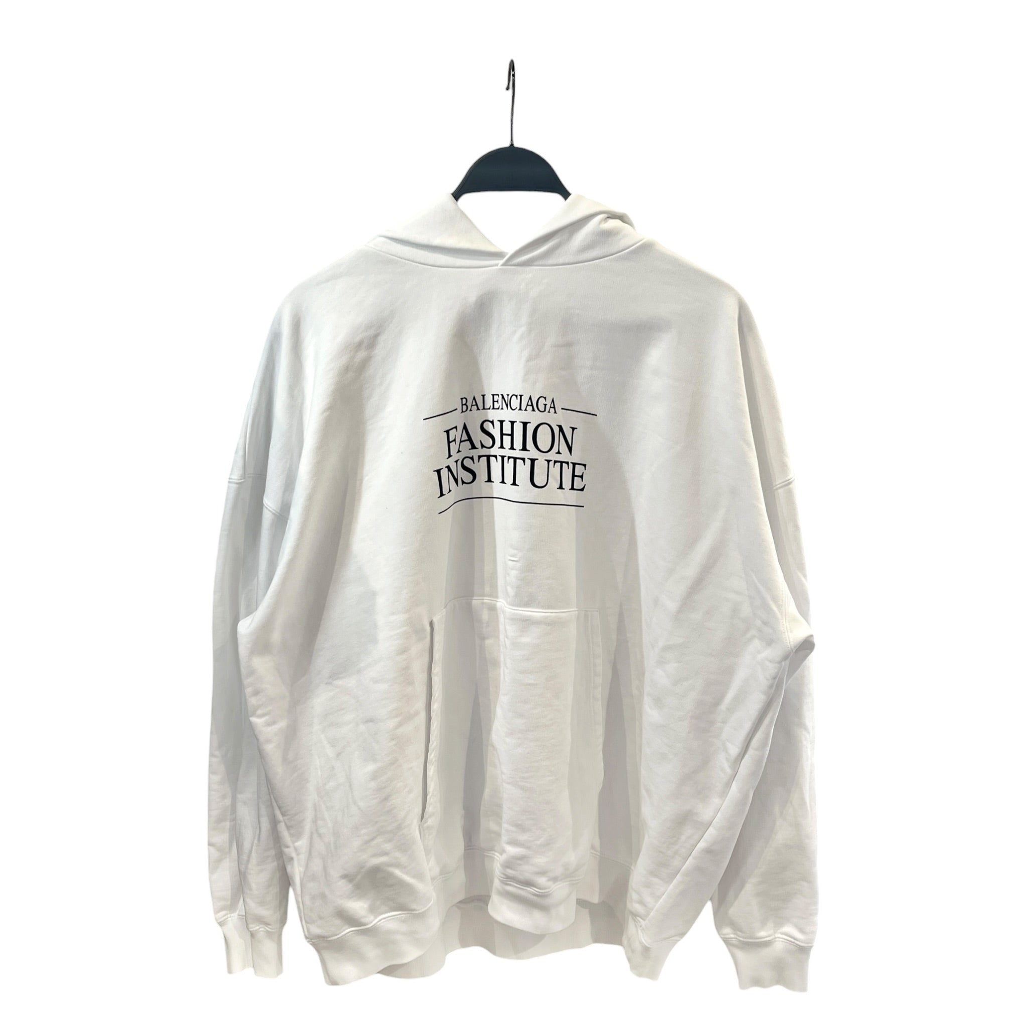 BALENCIAGA/Sweatshirt/S/Cotton/WHT/FASHION INSTITUTE HOOD view 1