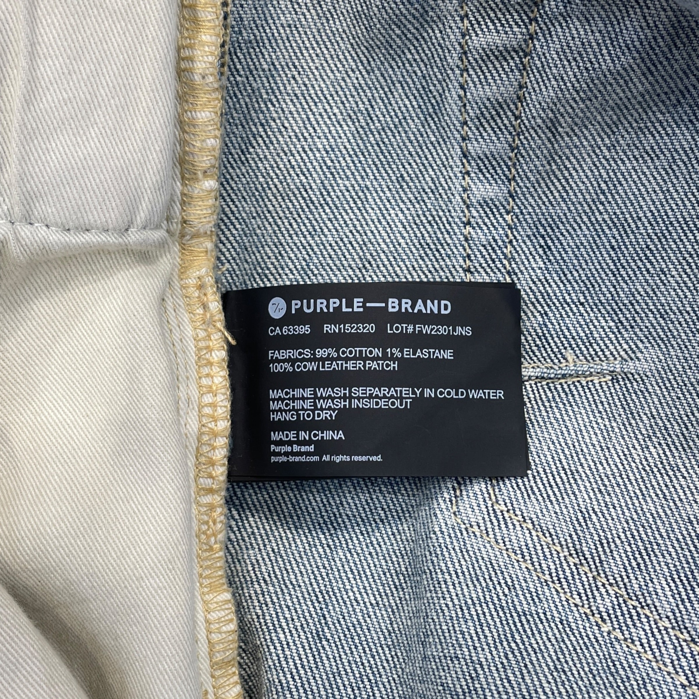 PURPLE BRAND/Straight Pants/33/Denim/BLK/Button Fly/WAX DYED P004 DCDB423 view 4