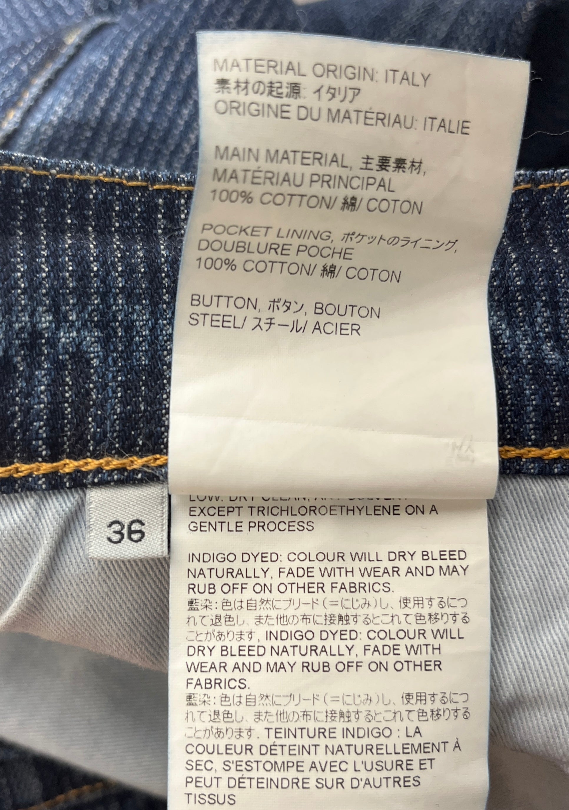 OUR LEGACY/Straight Pants/36/Cotton/NVY/Stripe/TRANSLUCENT BACK TAG view 6