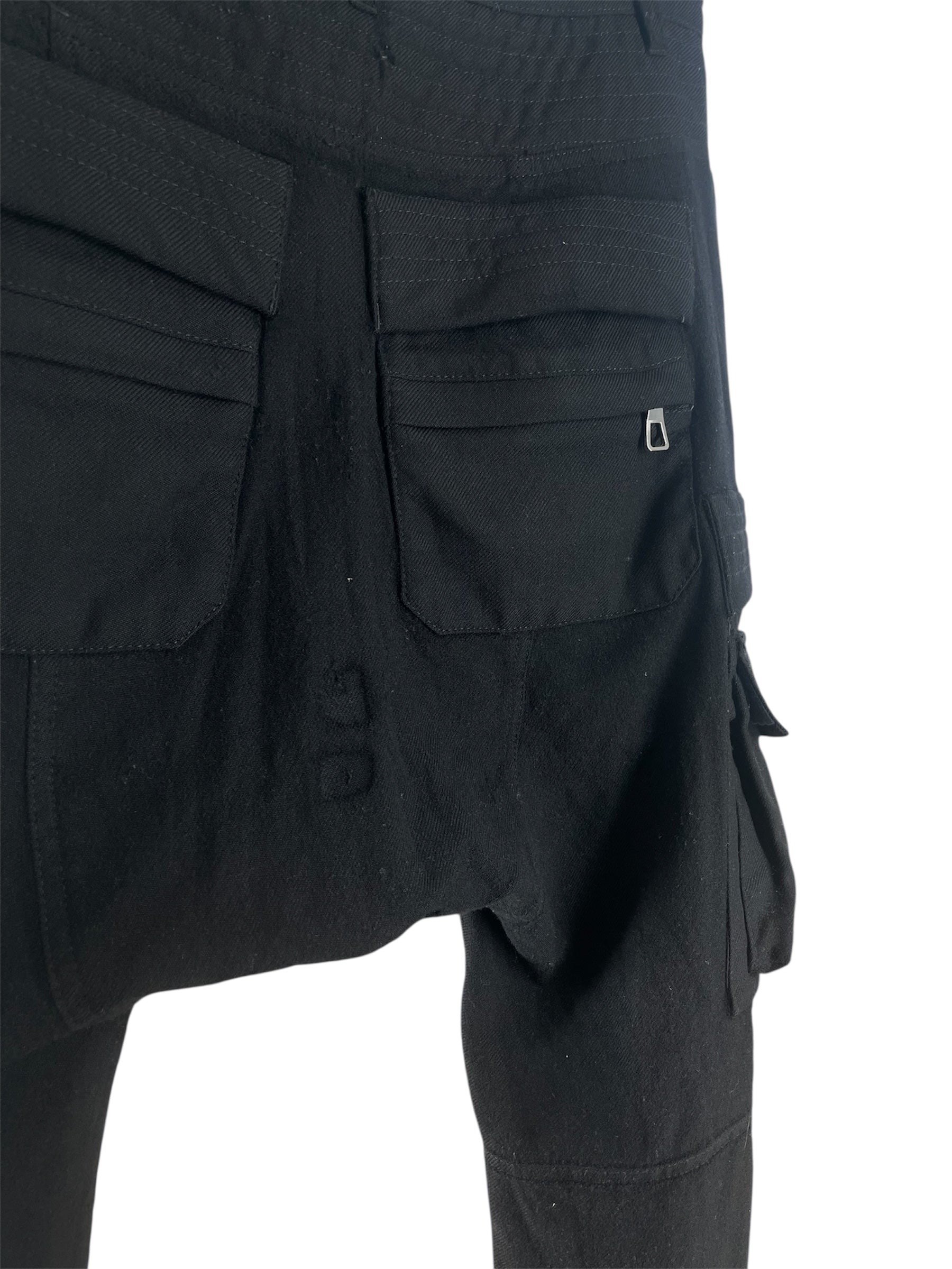 BALMAIN/H&M/Cargo Pants/32/Wool/BLK/RN101255 view 4