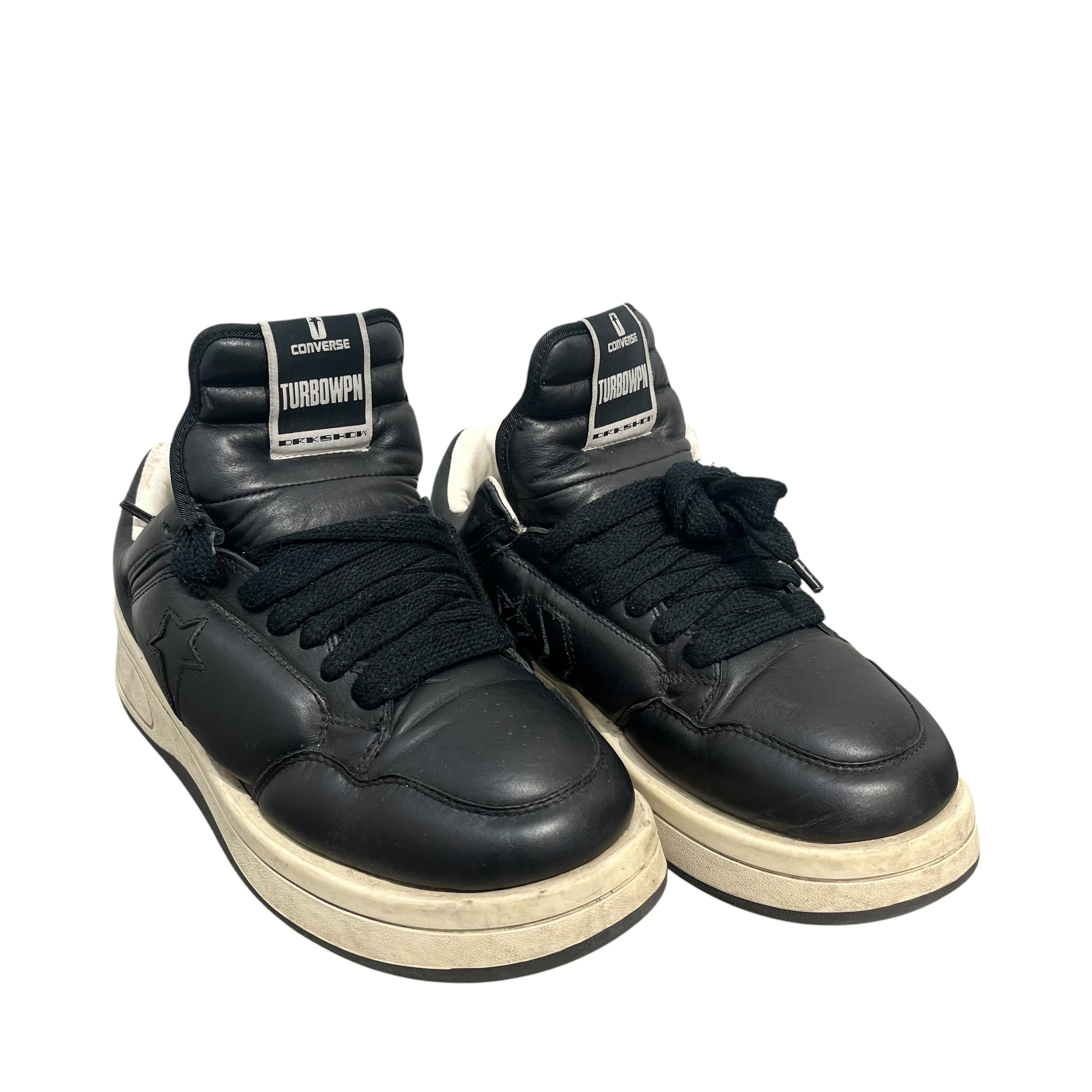 CONVERSE/RICK OWENS DRKSHDW/Low-Sneakers/US 11/Leather/BLK/CHUNKY SOUL LONG TONGUE view 1