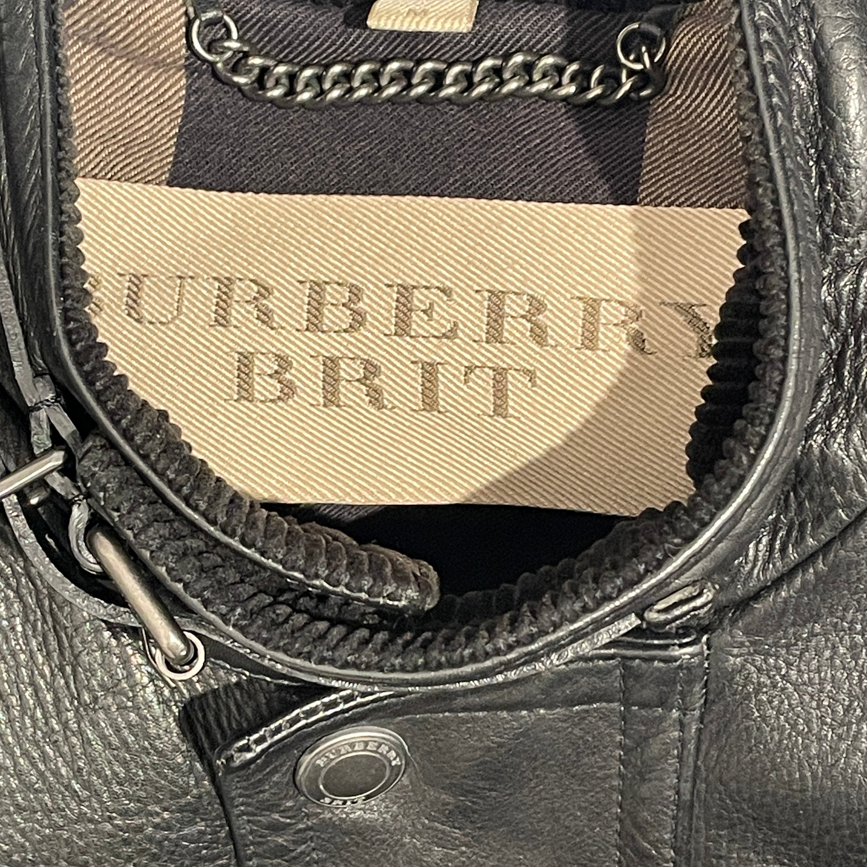 BURBERRY BRIT/Leather Jkt/S/Leather/BLK/3821285/ 62E view 3