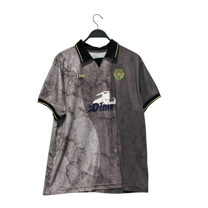Dime/Polo Shirt/L/GRY/All Over Print/green accent