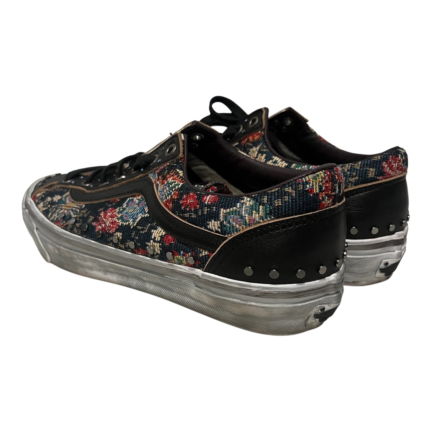 VANS/Low-Sneakers/US 10/Floral Pattern/Cotton/BLK/studded rhinestoned view 2