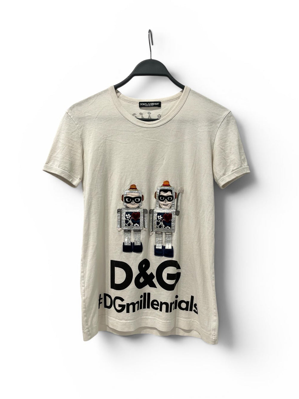 DOLCE&GABBANA/T-Shirt/Cotton/WHT/2 robots view 1
