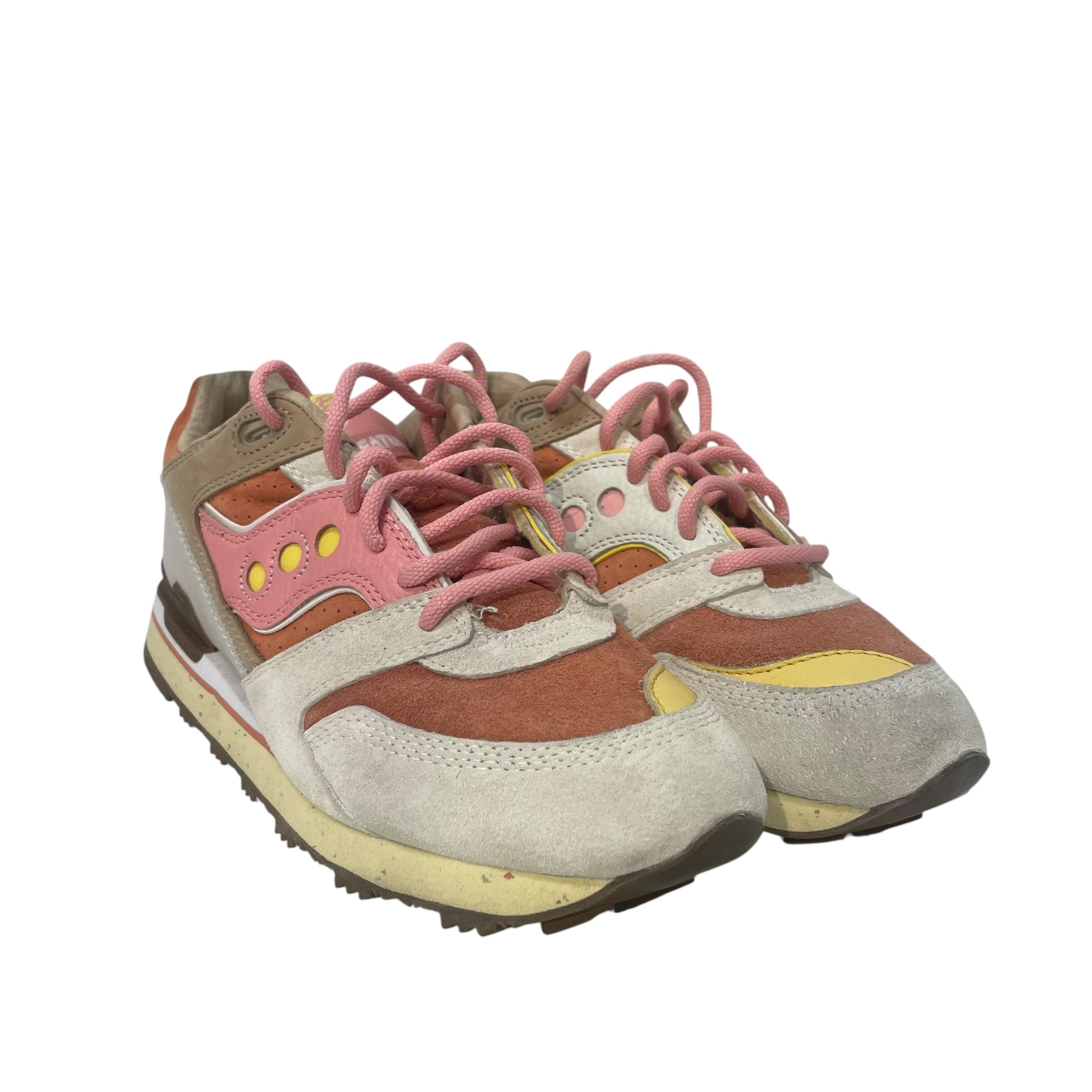 SAUCONY/Low-Sneakers/US 10/Border/Suede/KHK/ x feature eggs and bacon view 1