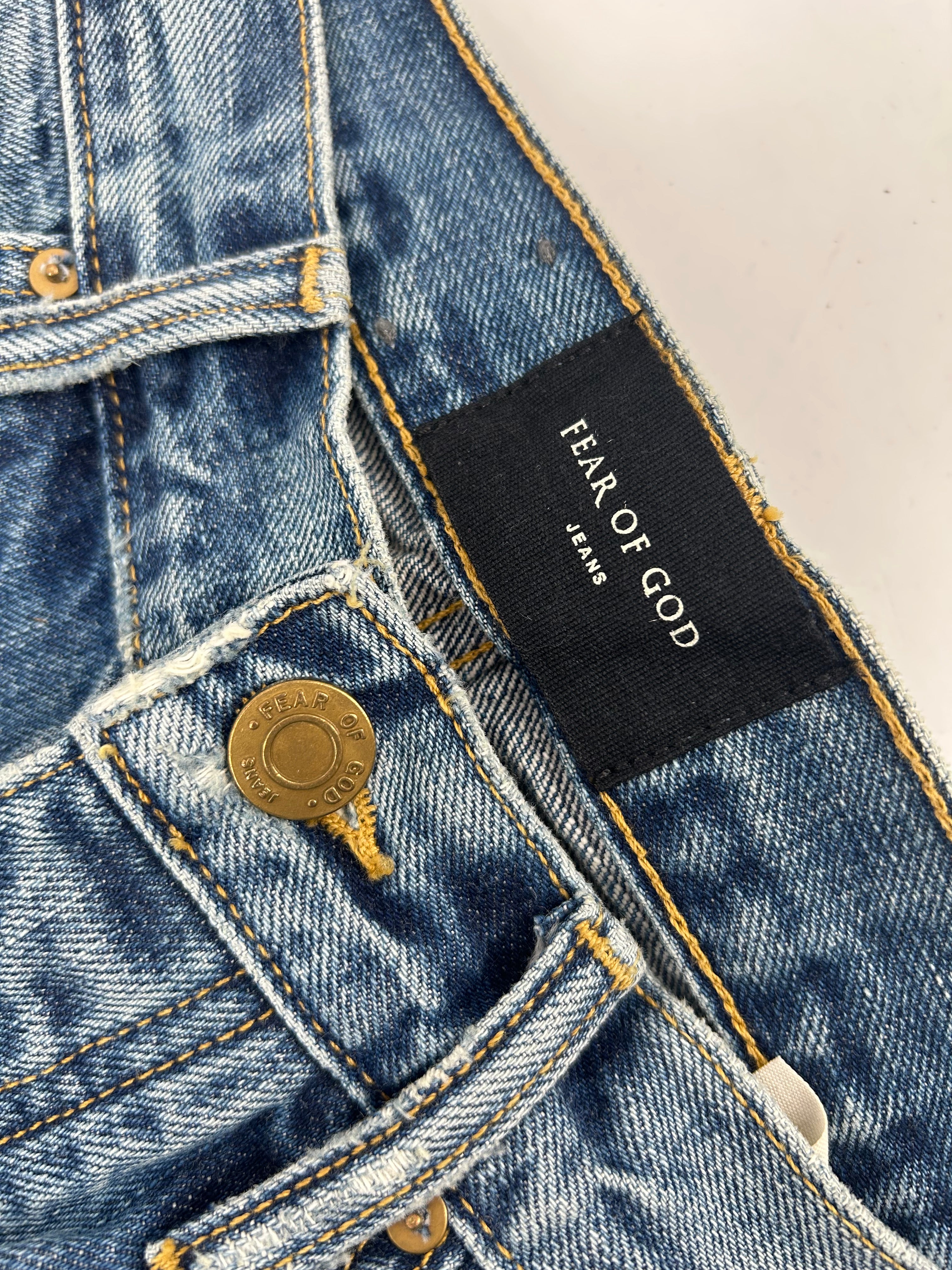 FEAR OF GOD/Skinny Pants/28/Denim/BLU/zippers on bottom biker view 3