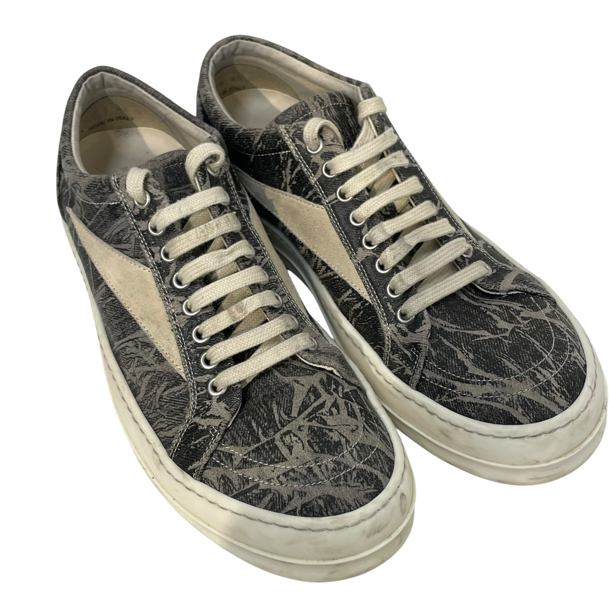 RICK OWENS DRKSHDW/Low-Sneakers/EU 43/All Over Print/GRY/Vintage Wash view 1
