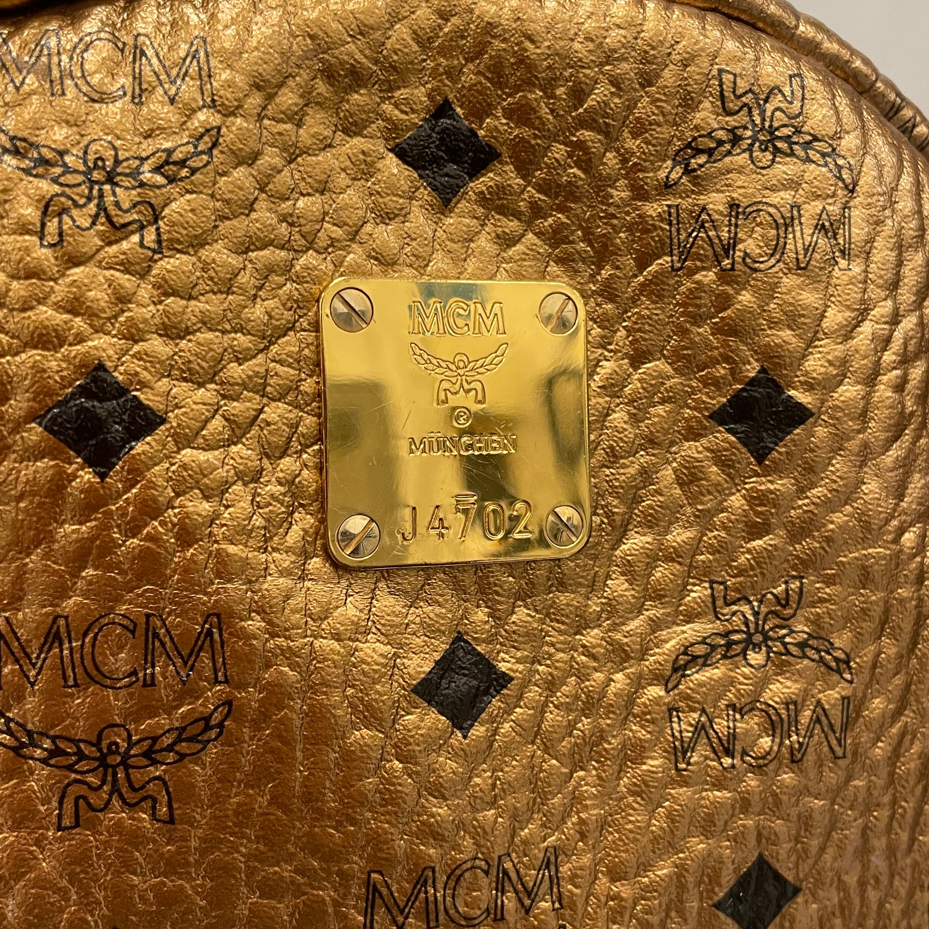 MCM/Backpack/Monogram/Leather/GLD/ view 3