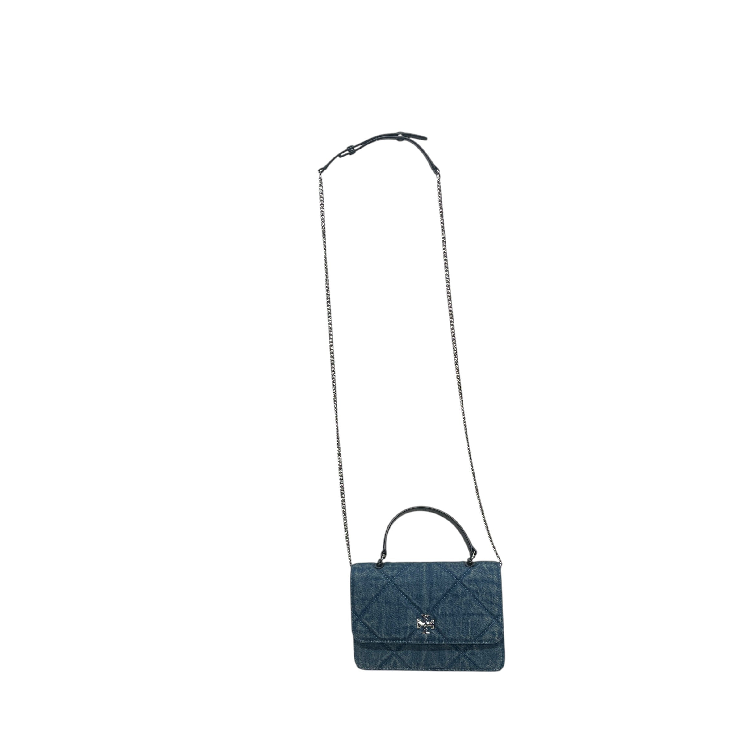 TORY BURCH/Cross Body Bag/Cotton/BLU/DENIM TOP HANDLE view 1