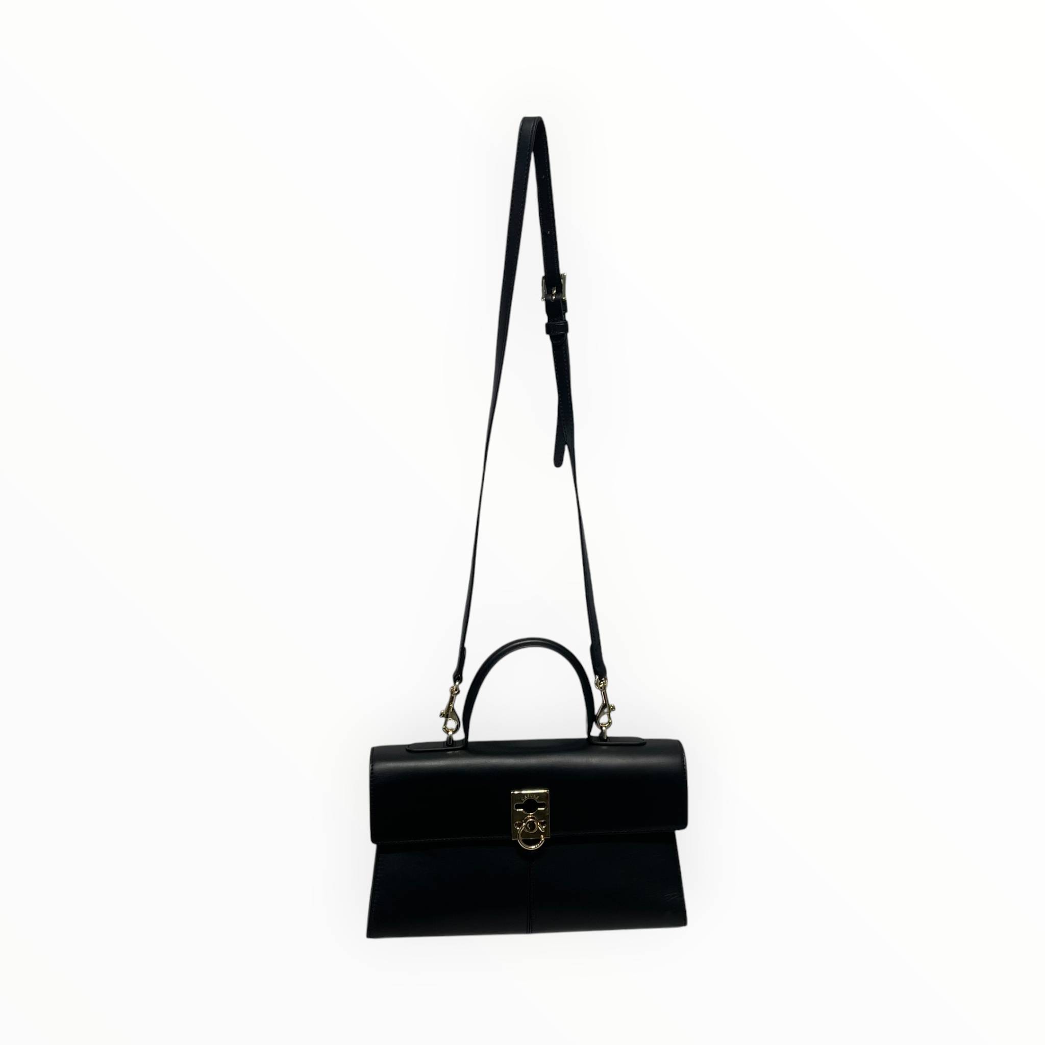 CAFUNE/Cross Body Bag/Leather/BLK/stance bag view 1