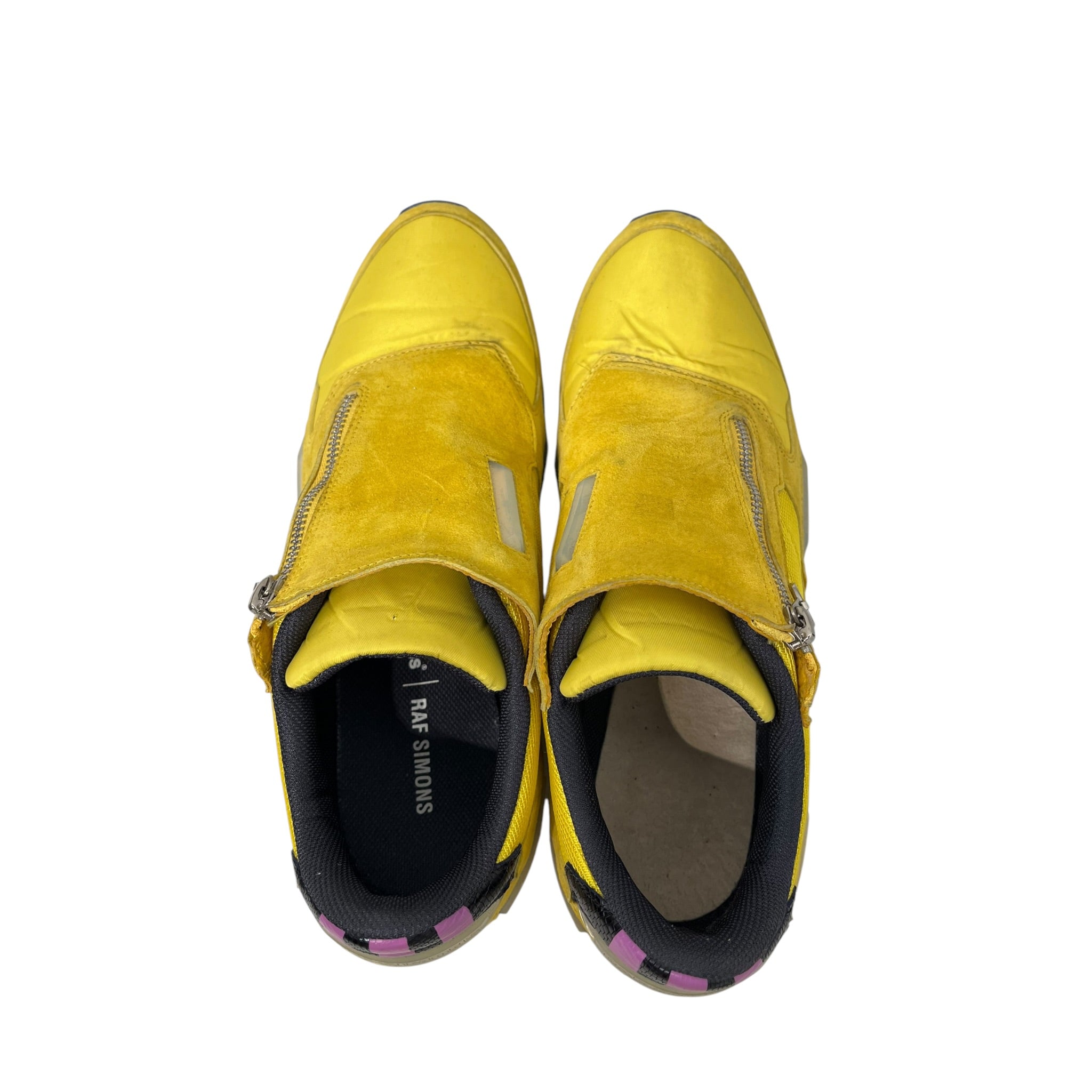 RAF SIMONS/adidas/Low-Sneakers/US 11.5/Suede/YEL/side zip metal rising star view 7