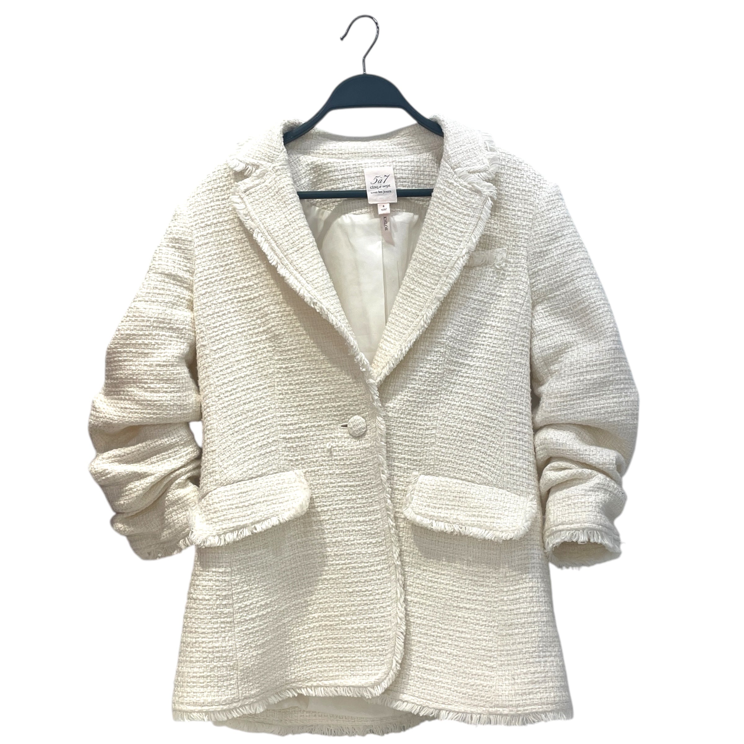 Cinq a Sept/Jacket/6/Cotton/WHT/ view 1