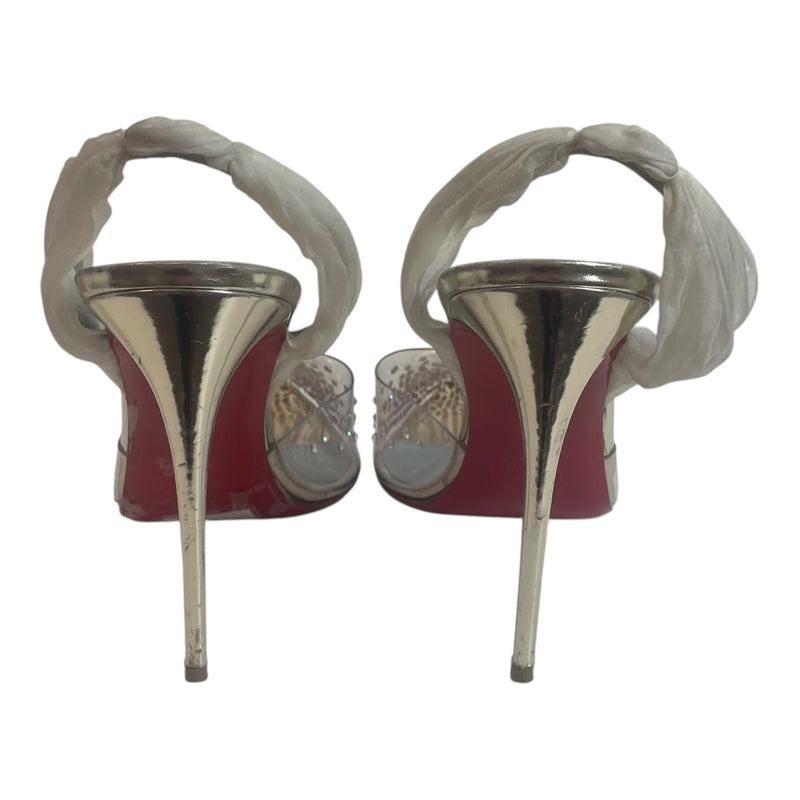Christian Louboutin/Heels/EU 41.5/SLV/crystals