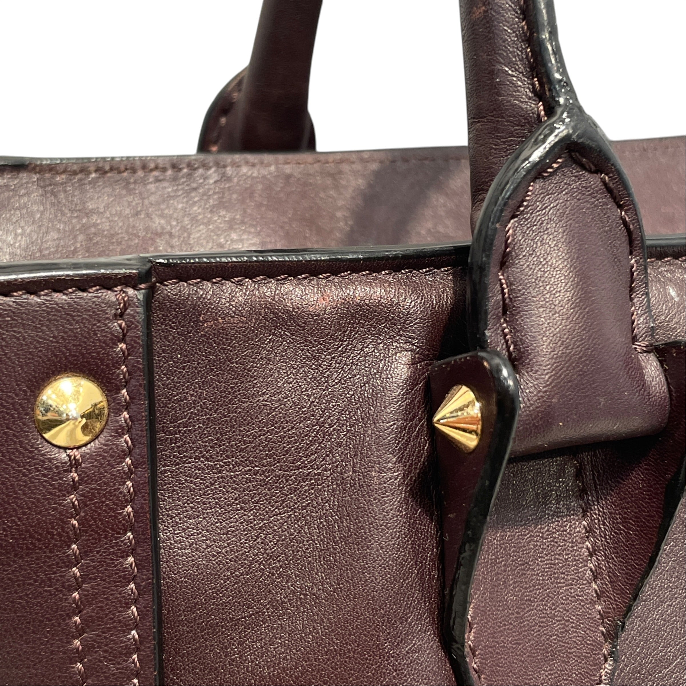 Alexander McQueen/Tote Bag/Leather/BRW/Inside out Shopper Tote view 7