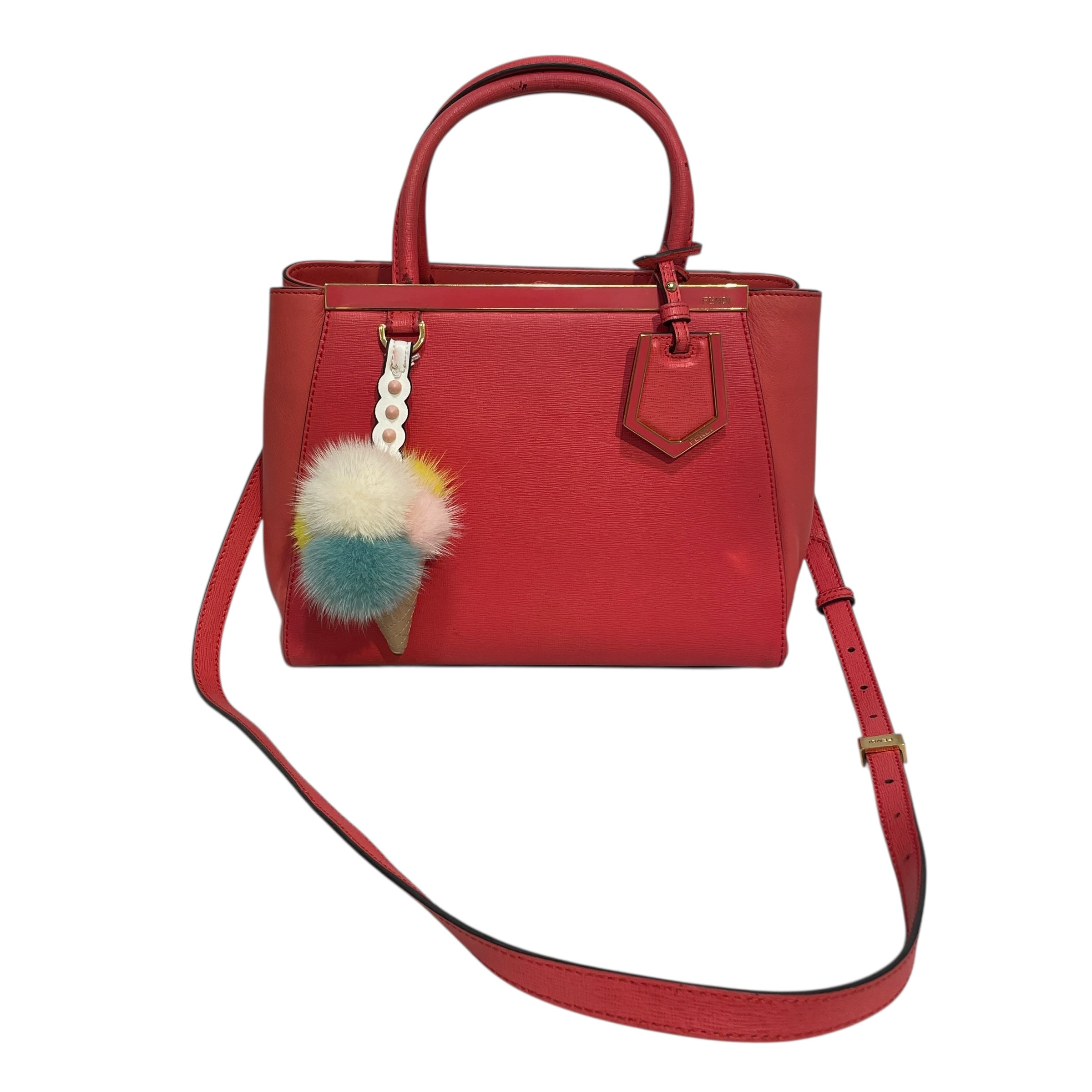 FENDI/Hand Bag/Leather/RED/2Jours Satchel Ice Cream Charm view 1