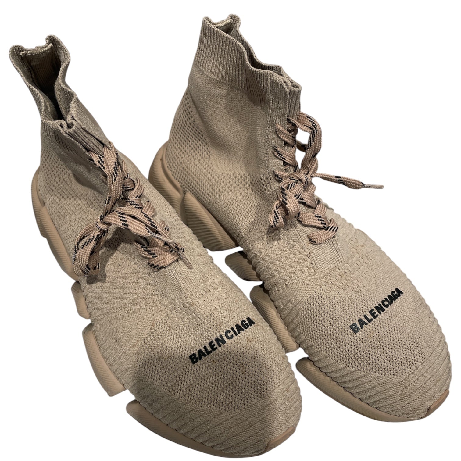 BALENCIAGA/Hi-Sneakers/EU 44/Cotton/BEG/LACE UP SPEED 2.0 view 4