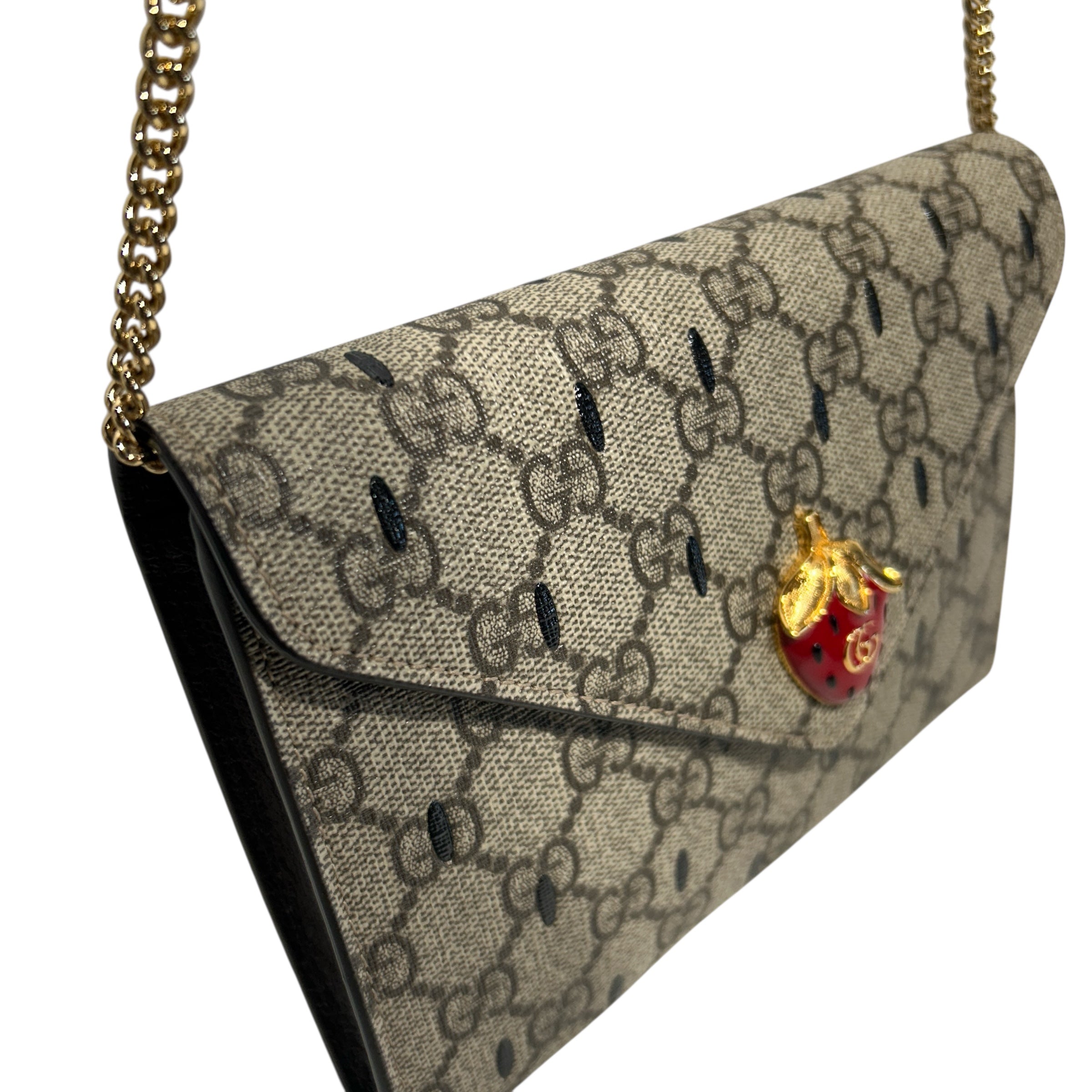 GUCCI/Bag/OS/Monogram/Leather/KHK/GG Supreme Strawberry Seed view 6