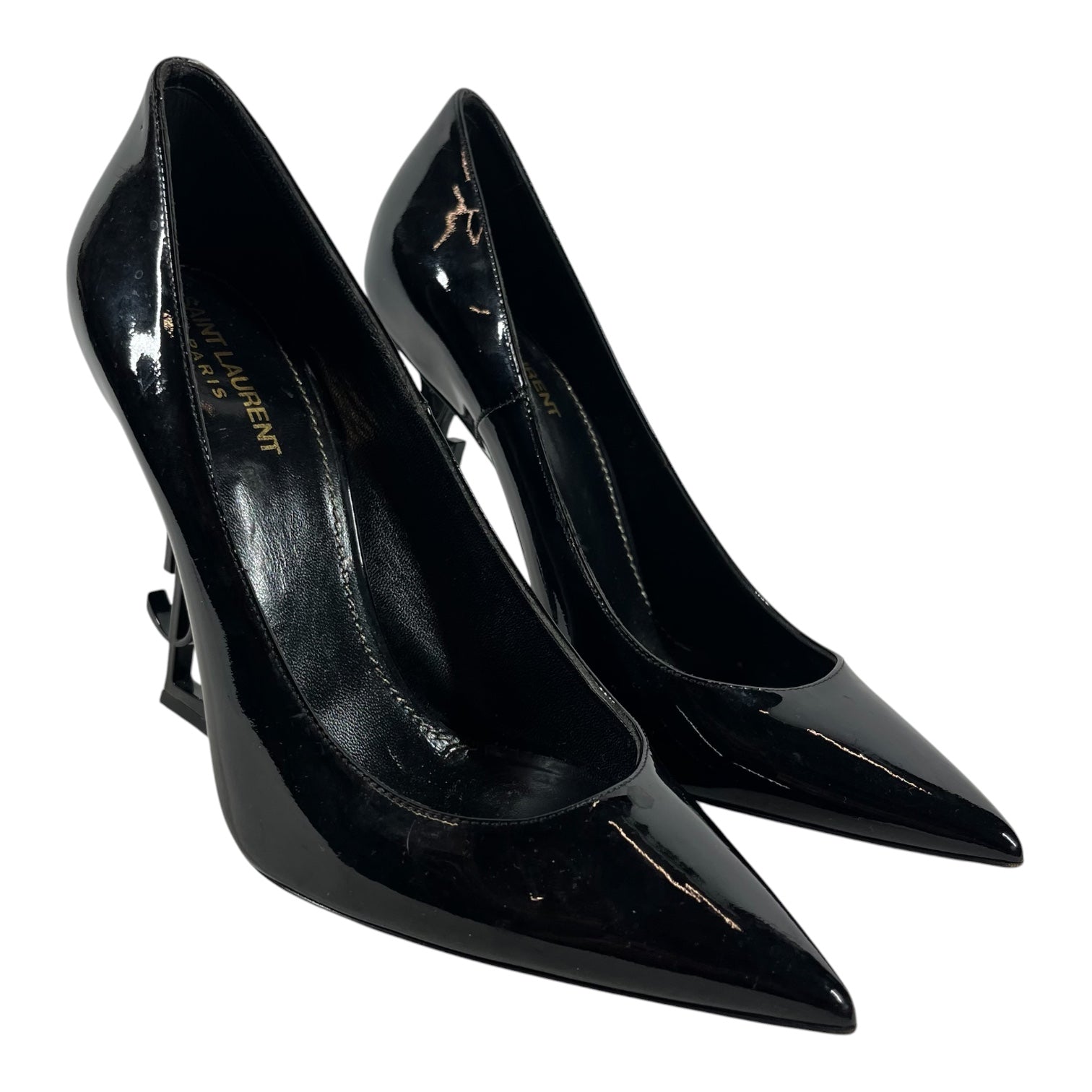 SAINT LAURENT/Heels/EU 39.5/Leather/BLK/BLACK YSL LOGO PUMP view 1
