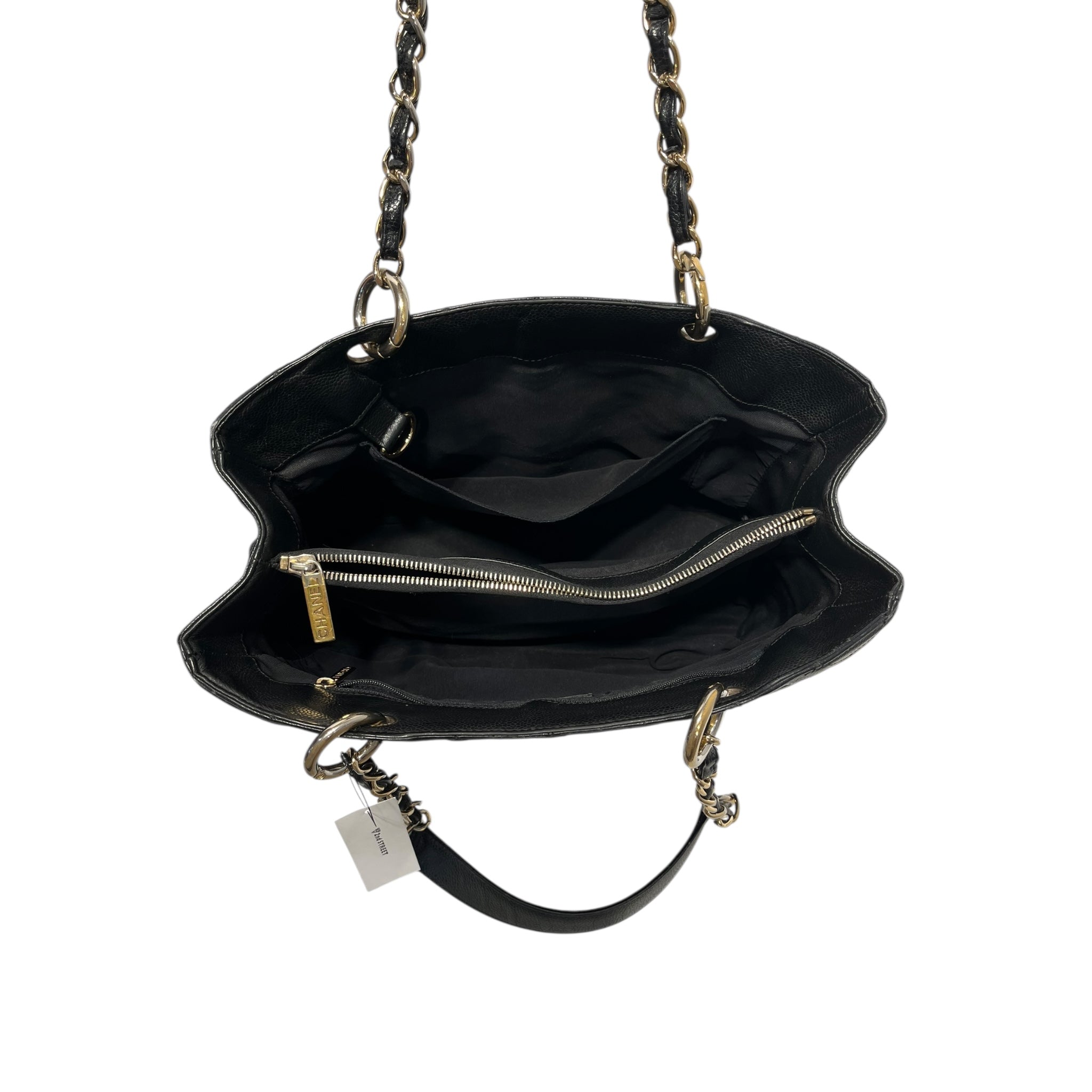 CHANEL/Hand Bag/Leather/BLK/caviar grand shoppig tote view 4