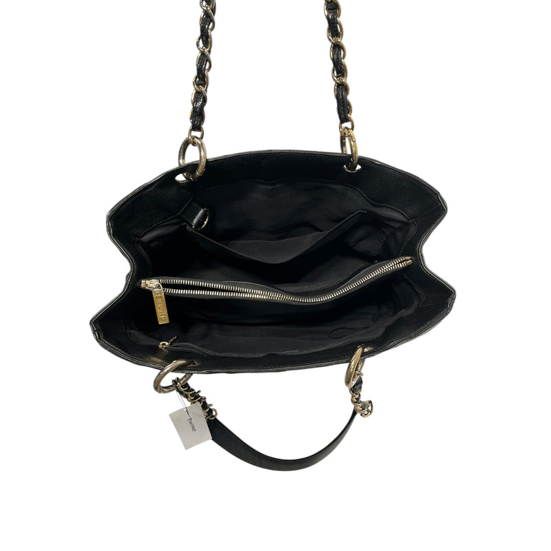 CHANEL/Hand Bag/Leather/BLK/caviar grand shoppig tote