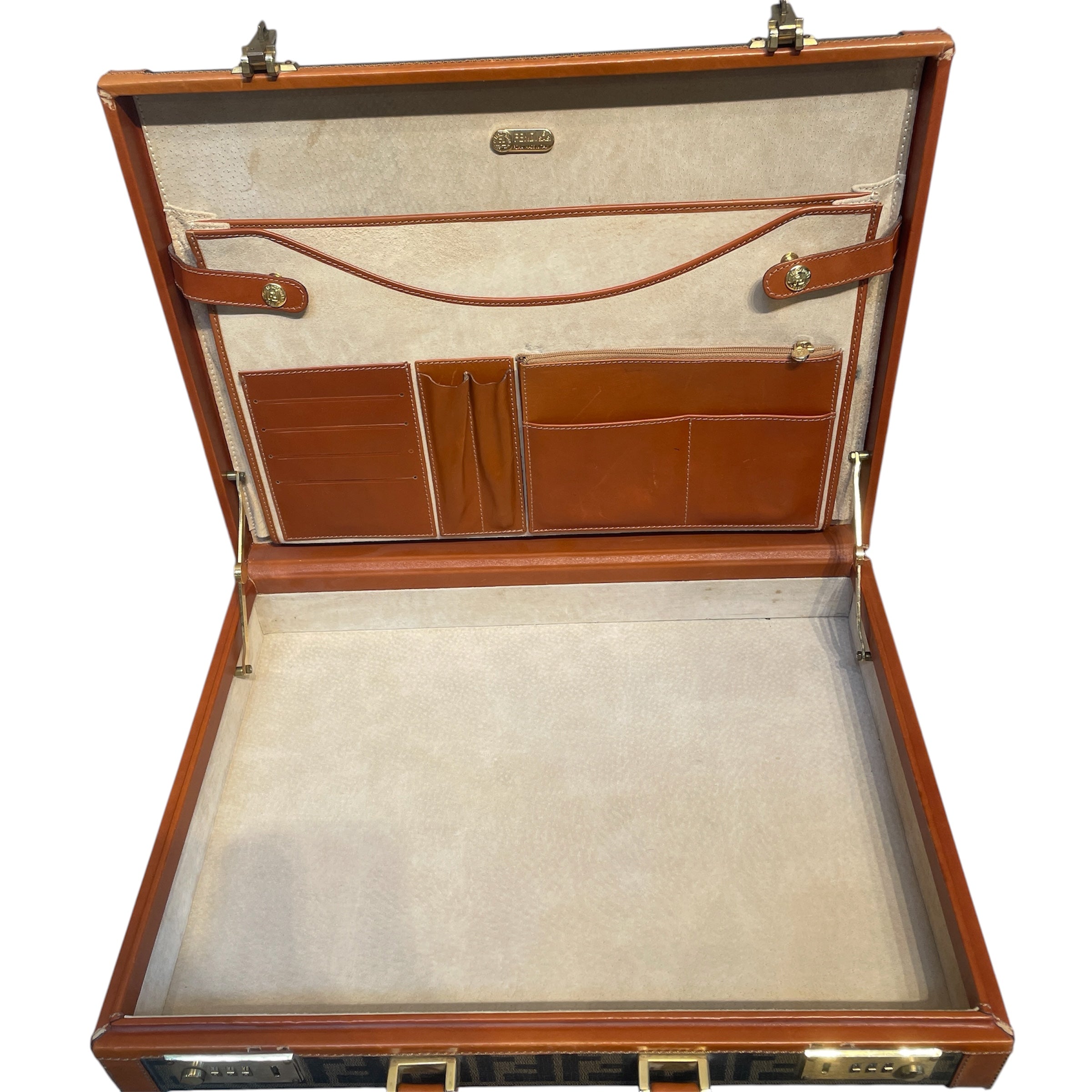 FENDI/Briefcase/Monogram/Leather/BRD/vintage zucca monogram view 4