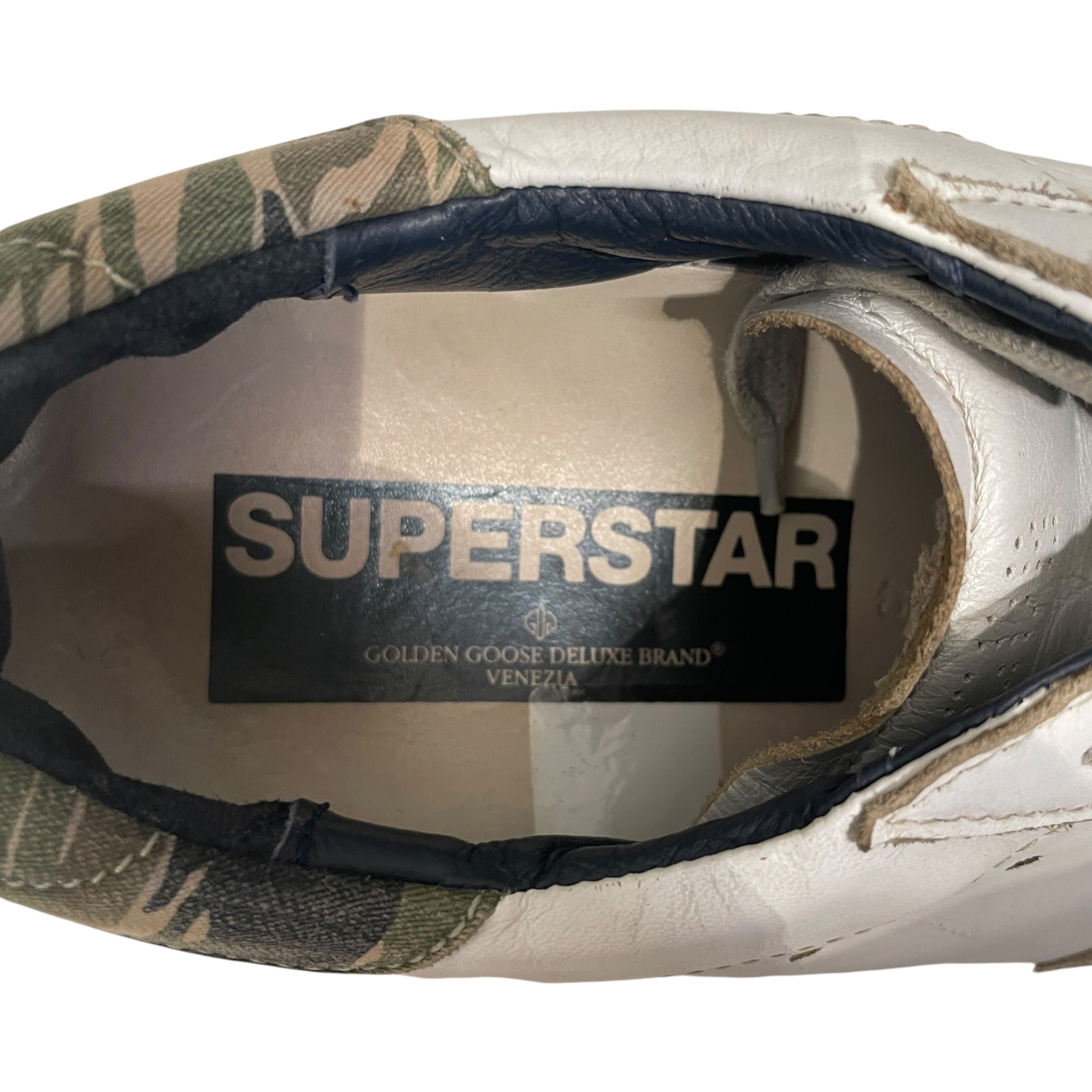 GOLDEN GOOSE/Low-Sneakers/EU 43/Leather/WHT/CAMO BACK view 3
