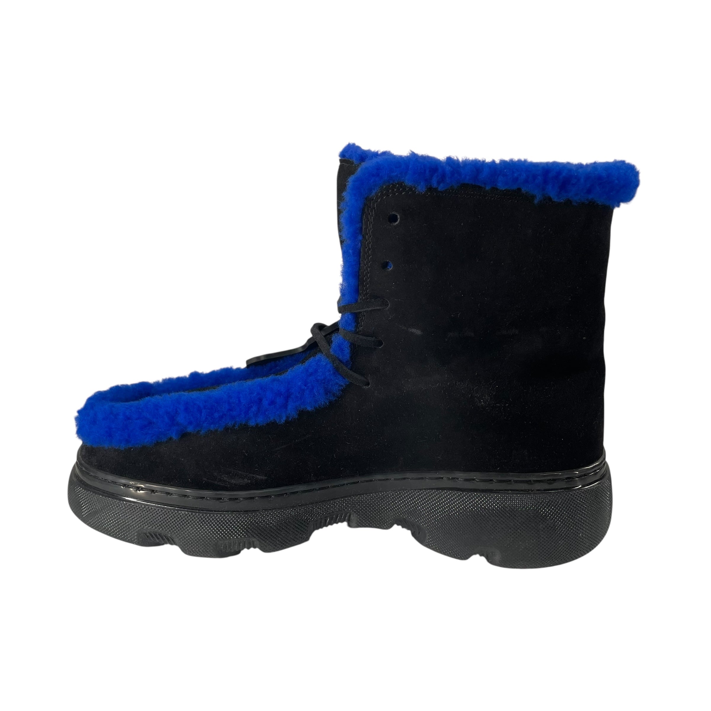 BURBERRY/Boots/EU 42/Wool/BLK/BLUE CHUGGA BOOT view 8