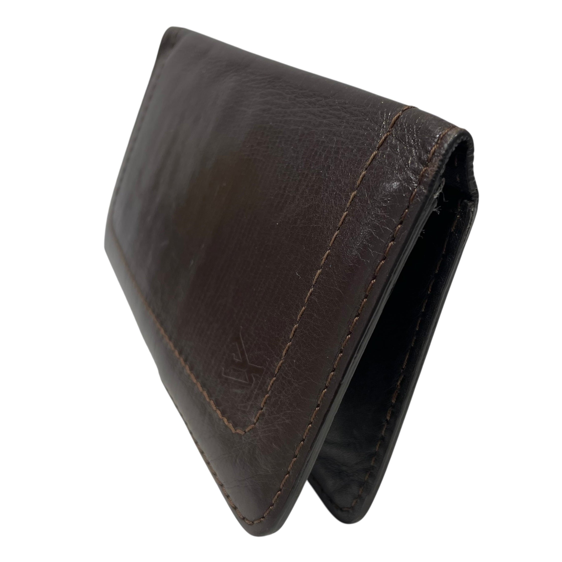 LOUIS VUITTON/Long Wallet/Leather/BRW/bill compartment view 1