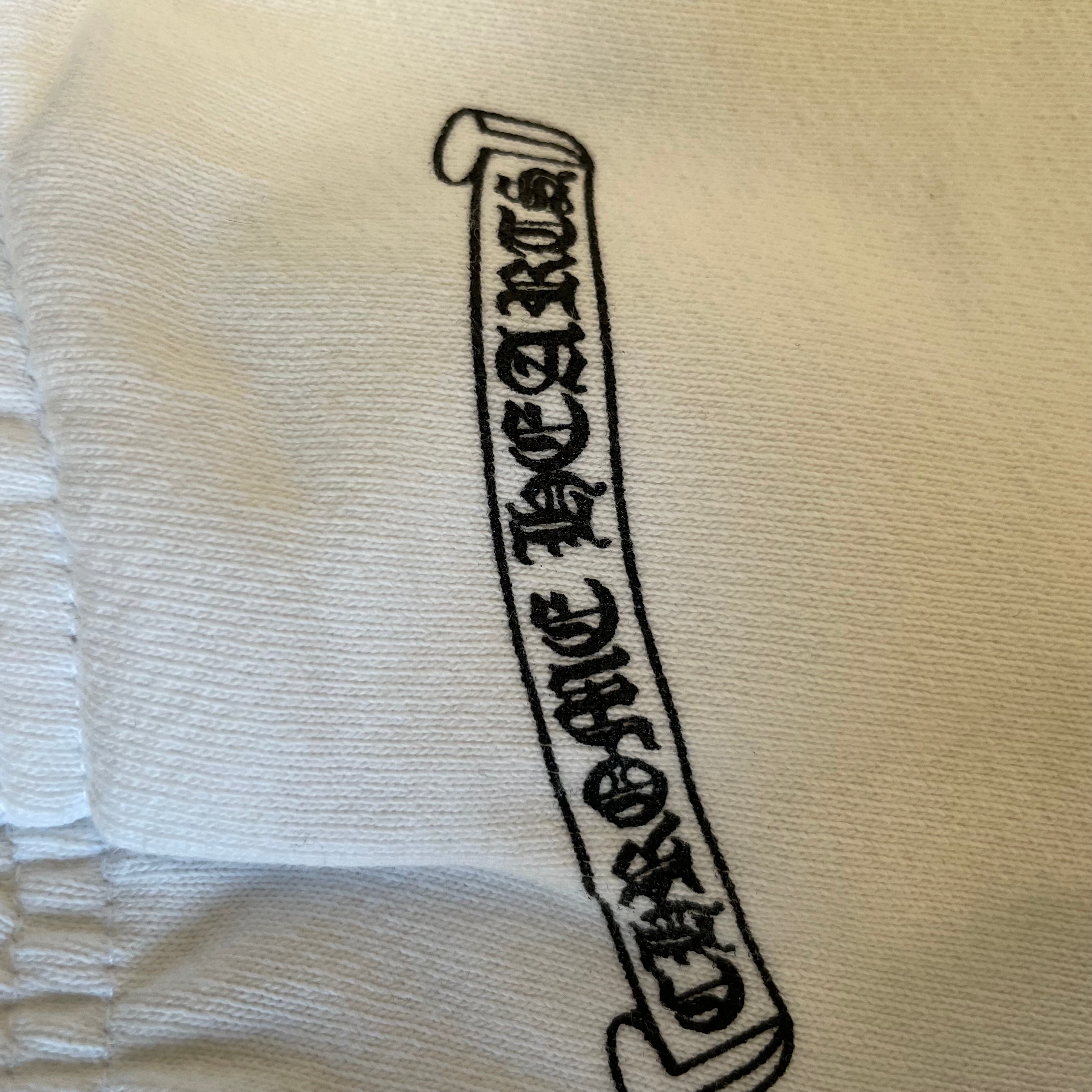 CHROME HEARTS/Straight Pants/M/Cotton/WHT/Joggers/SPIDER WEB SWEAT PANTS view 3