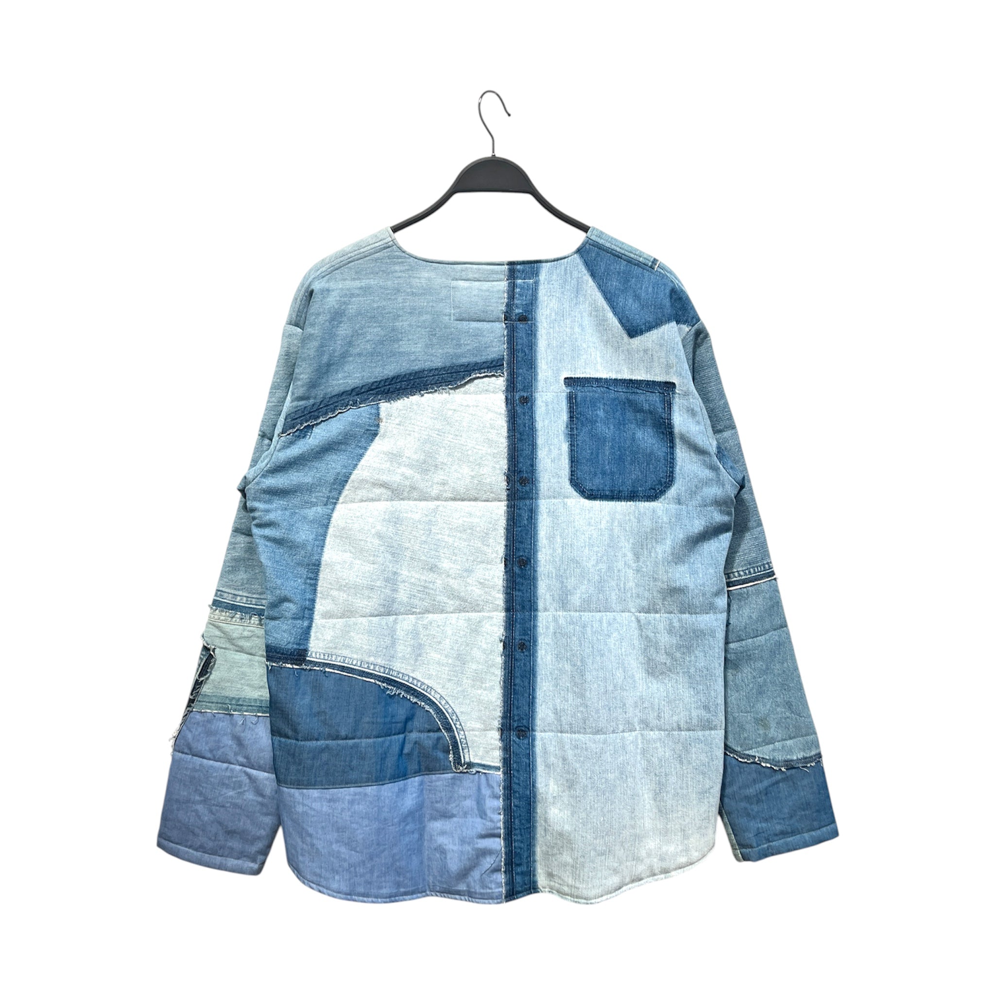 Children of the discordance/Sweater/2/Denim/BLU/3/4 zip patchwork/YOSHIDA view 2