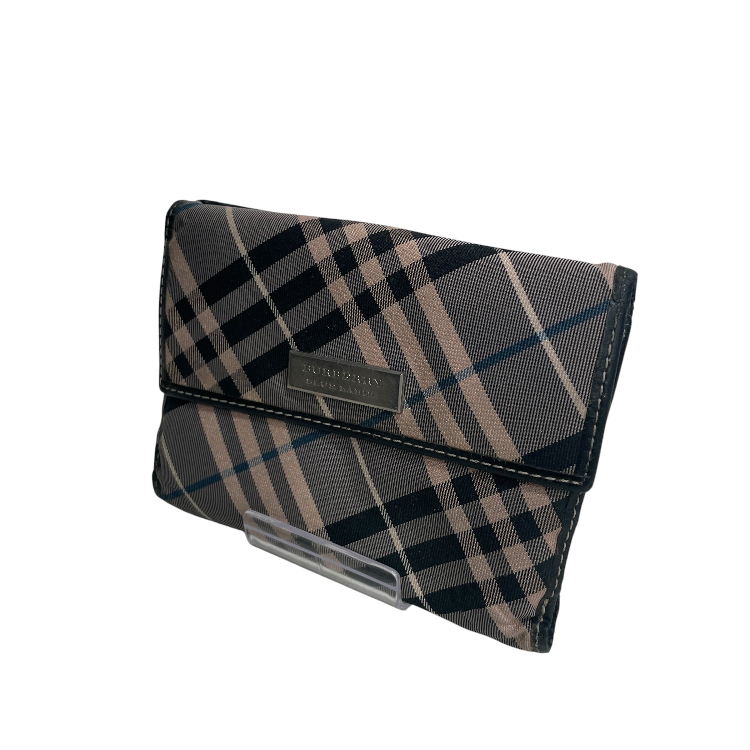 BURBERRY BLUE LABEL/Wallet/Plaid/Nylon/BLU/M's/NOVA CHECK view 1